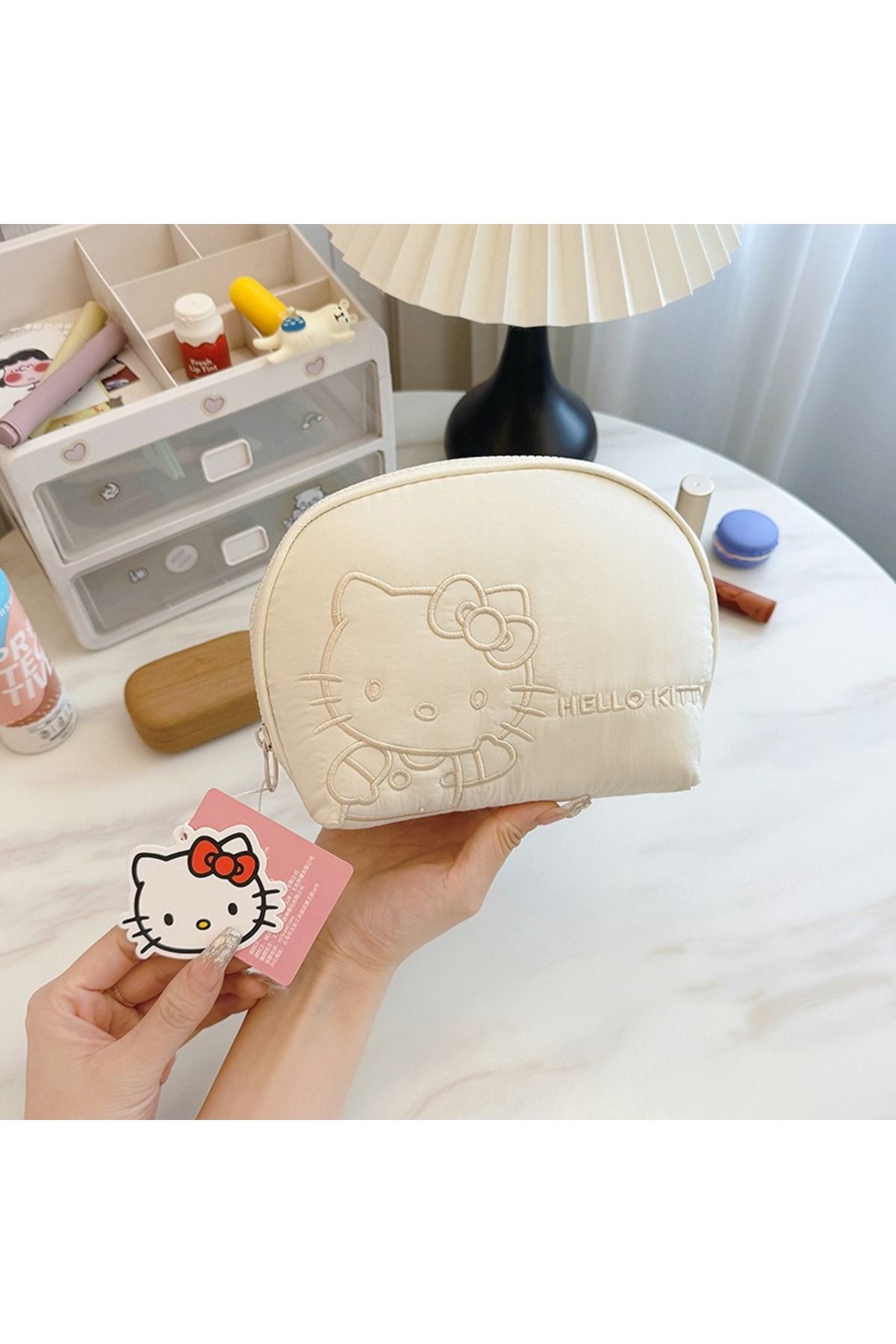 Choice-Sanrio Shell Makeup Bag Kawaii Anime Hello Kitty Kuromi Melody Pochacco Portable Cosmetic Bag Cut... 6
