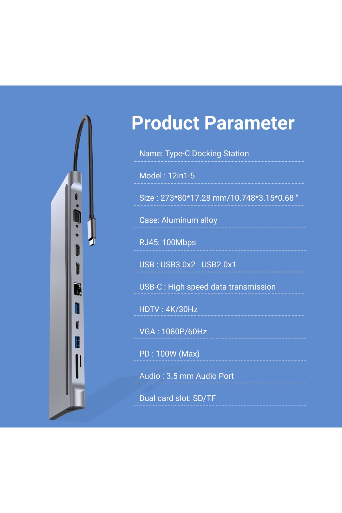 Choice-محطة إرساء USB C، موزع MST ثلاثي العرض 12 في 1 مع منفذ توسعة USB3.0*1/USB2.0*3/HDMI*2... 6