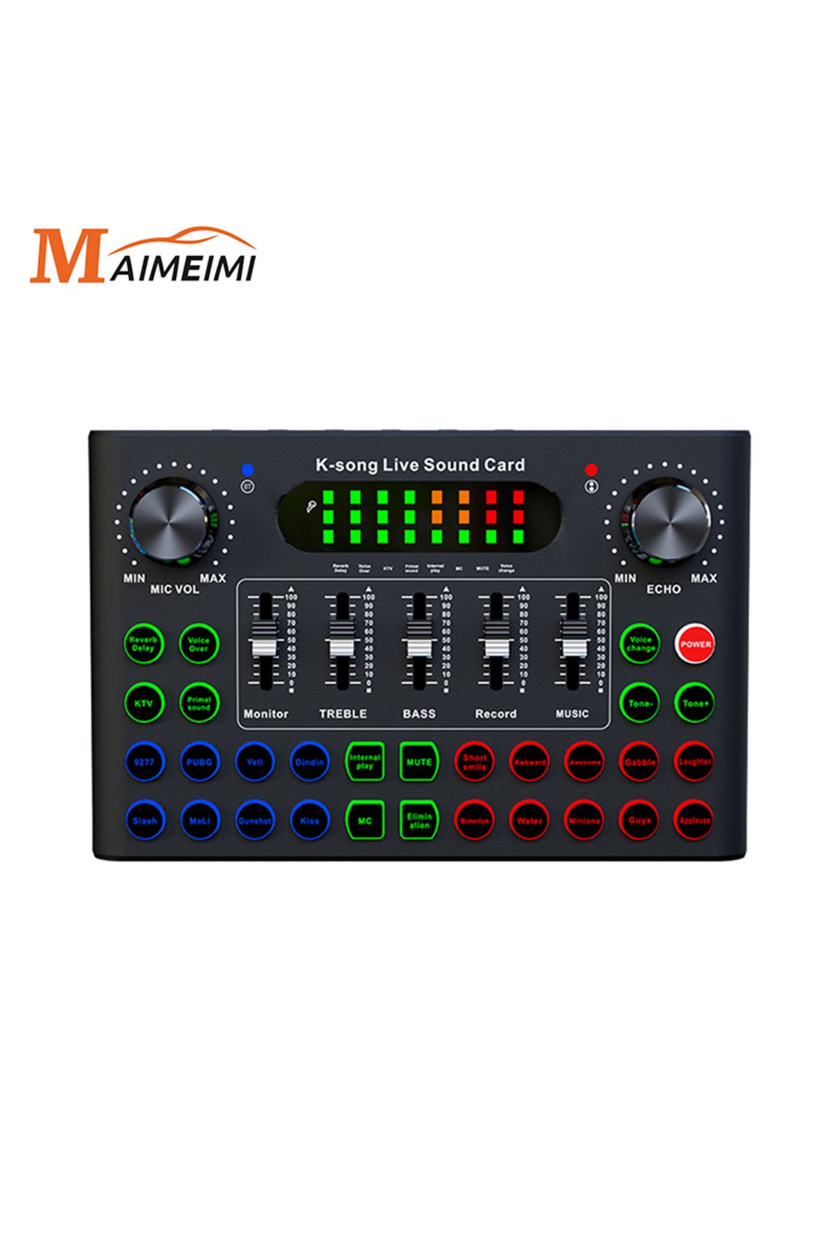 722 SEVEN HUNDRED AND TWENTY-TWO-F007C Professional Convenient Compact Desktop Singing Sound Card Mixer English Version For Record... 2