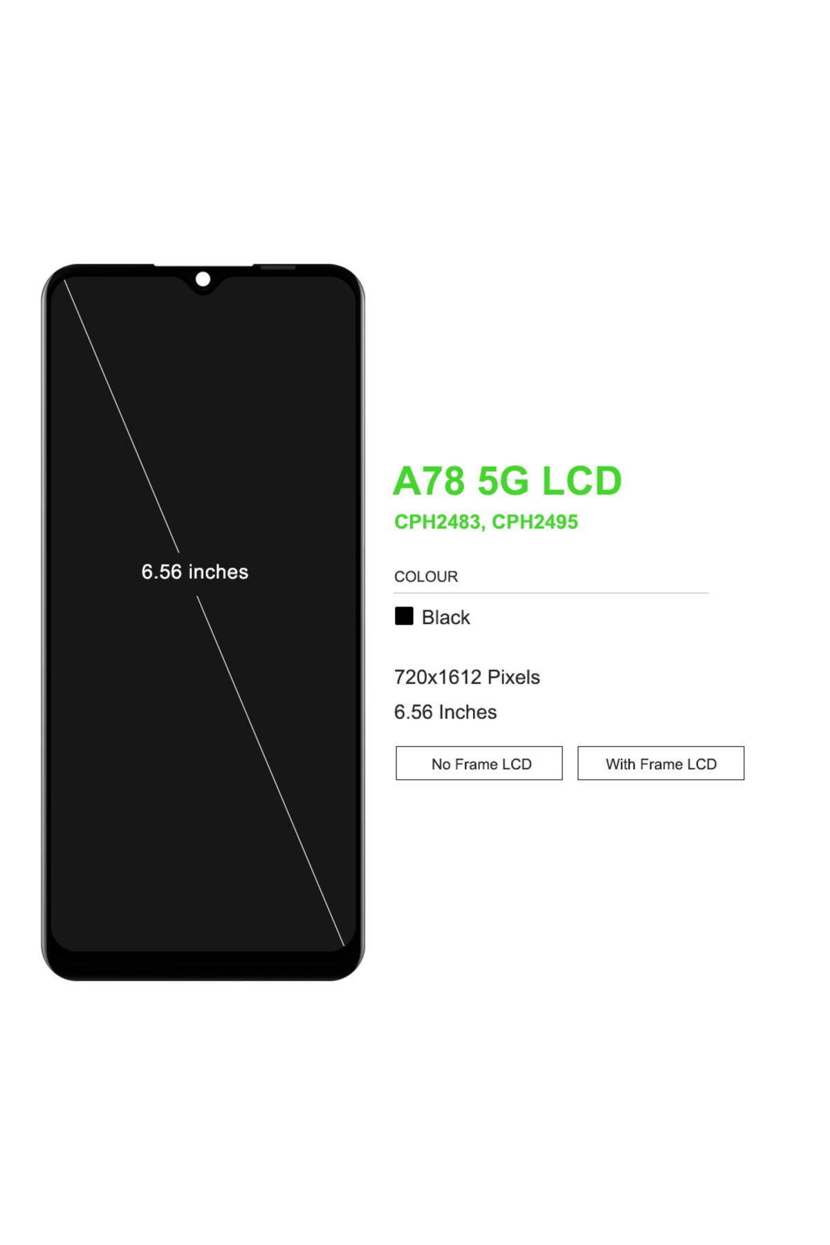 sinmaytai-5g Orig With Frame For Oppo A78 5g Cph2483 Cph2495 Lcd Display Touch Screen Digitizer Assembly With 4