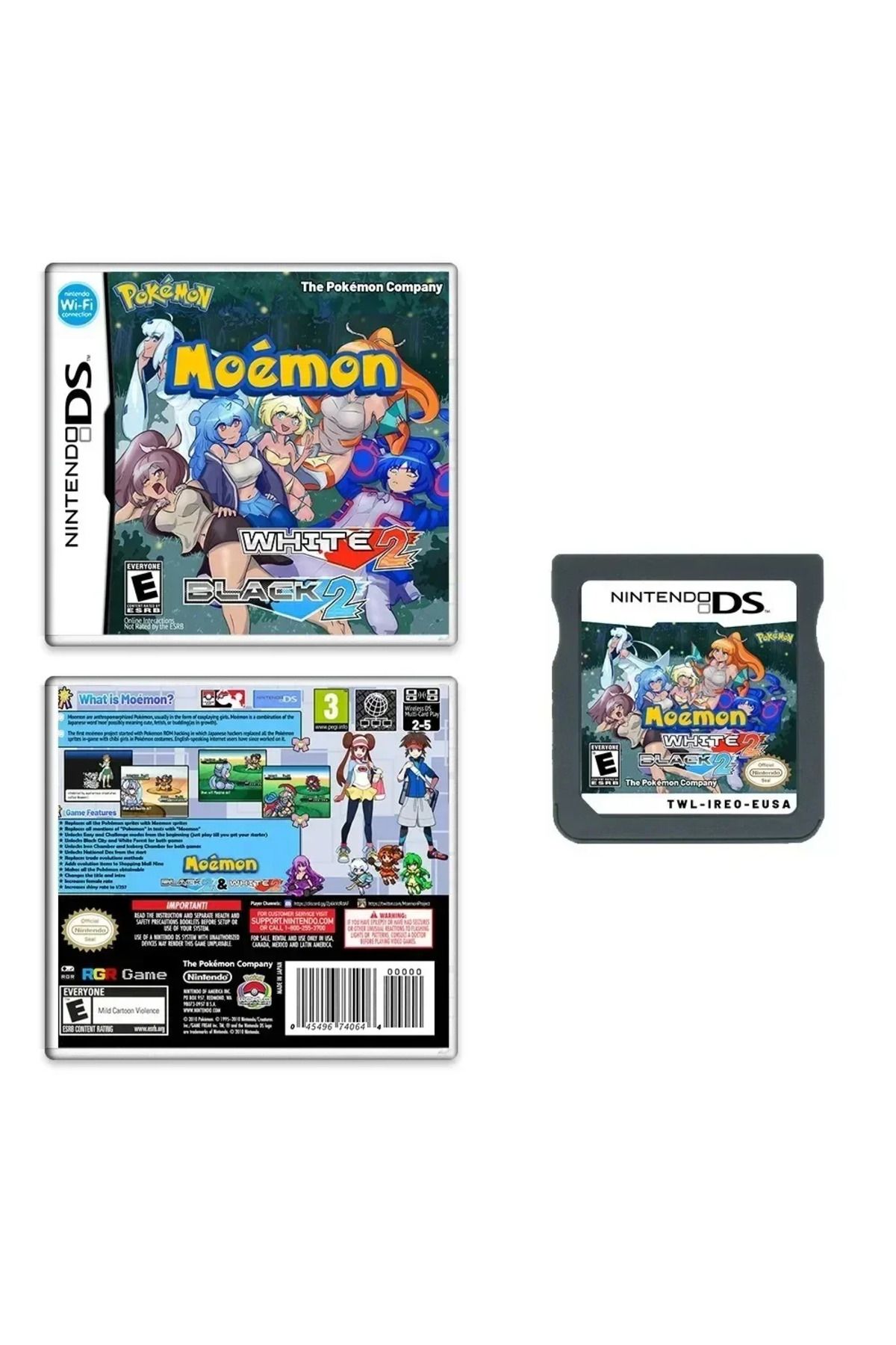 Choice-2023 NEW NDS Moemon Black 2 and White 2 Game Cartridge 32 Bit Video Game Console Card Pokemon She... 4