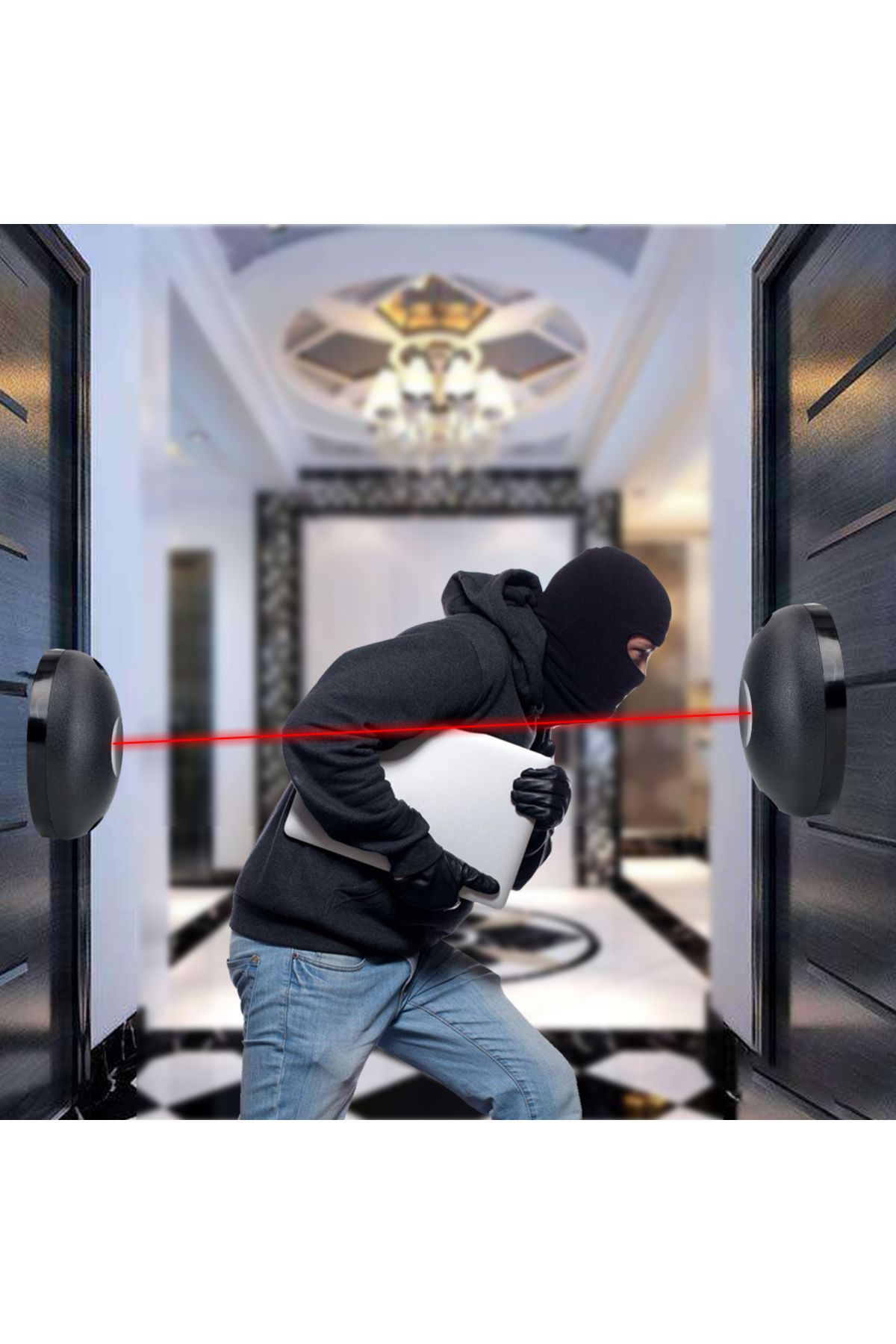 Choice-Single Beam Infrared Radiation Sensor Barrier External Positioning Alarm for Gates Doors Windows 3