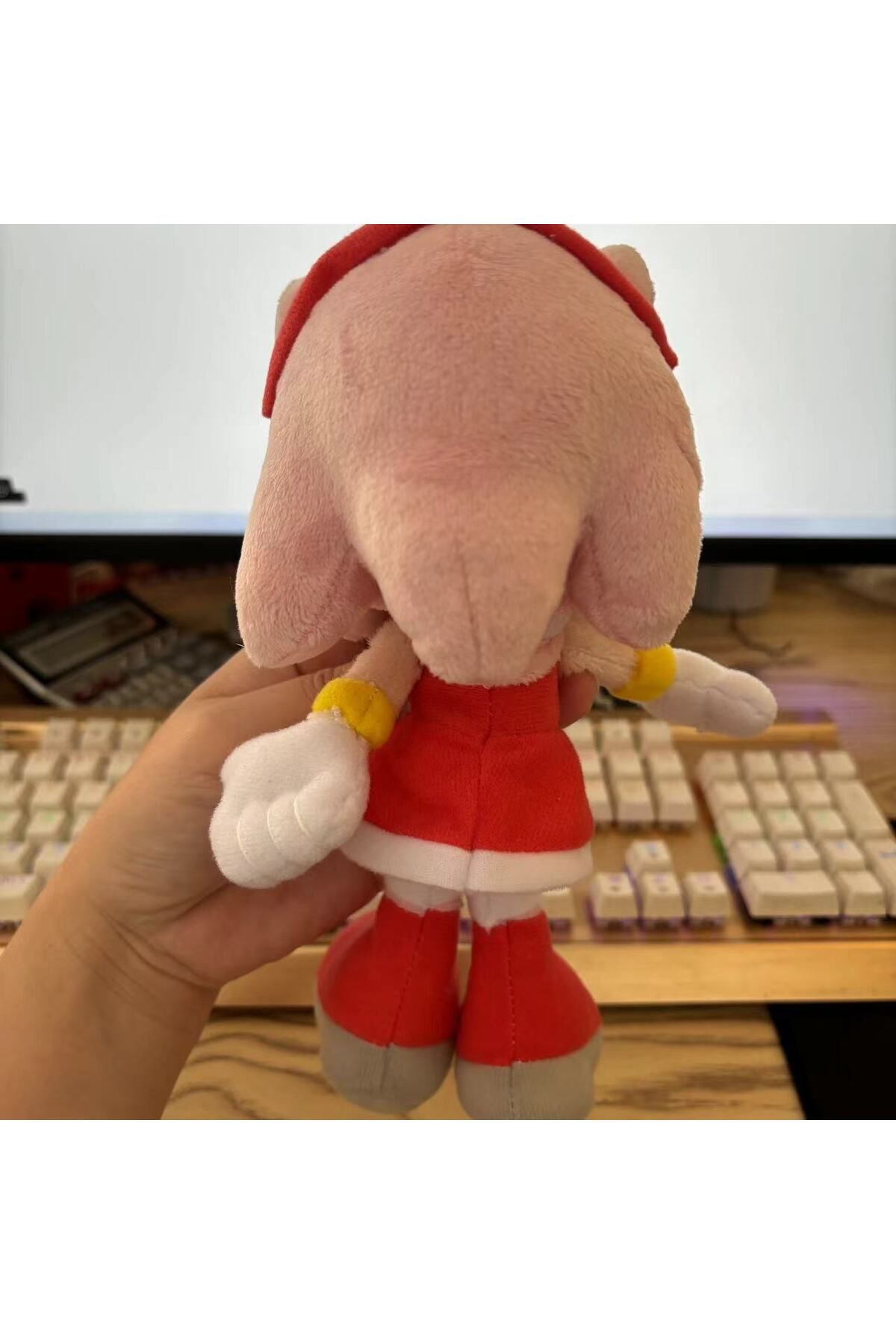 Choice-20CM New Japanese Pink Plush Toy Amy rose  Yellow Double Tails Cute Cartoon Doll Girls Birthday C... 6