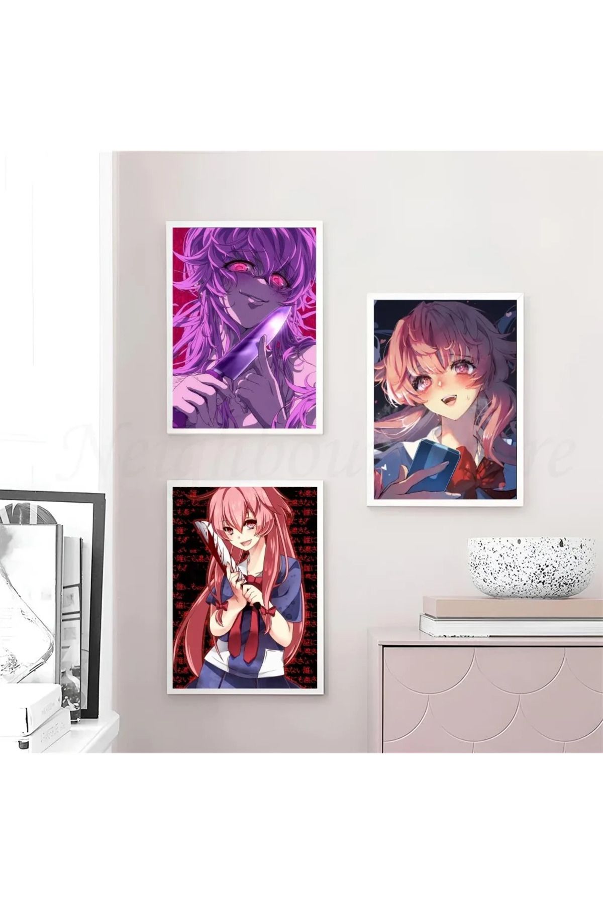 KAYOU-1pc Yuno Gasai Future Diary Anime Poster HD Posters Home Room Bar Cafe Decor Art Wall Painting Pi... 6