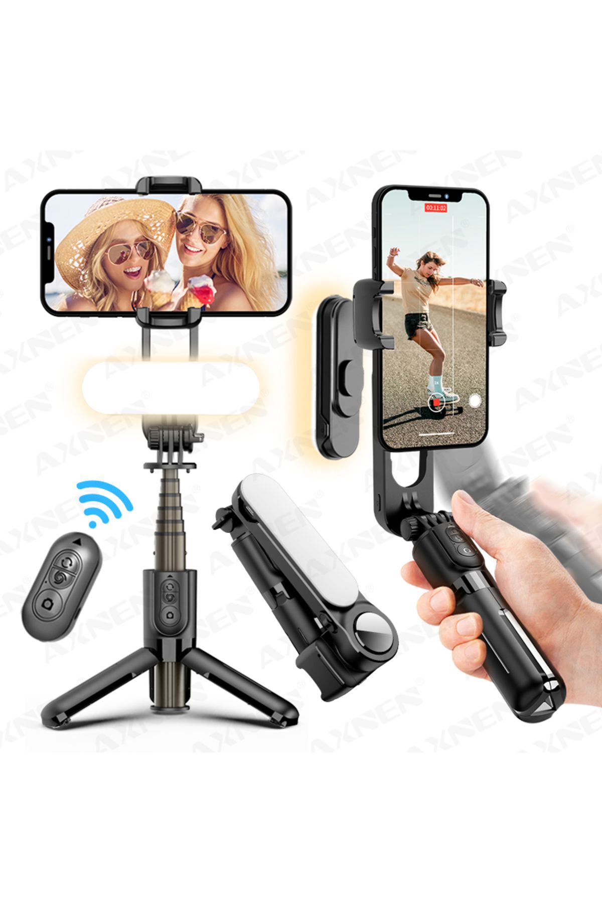 Choice-Gimbal Stabilizer for Smartphone, Portable Selfie Stick with Remote Control Tripod for iPhone And... 2
