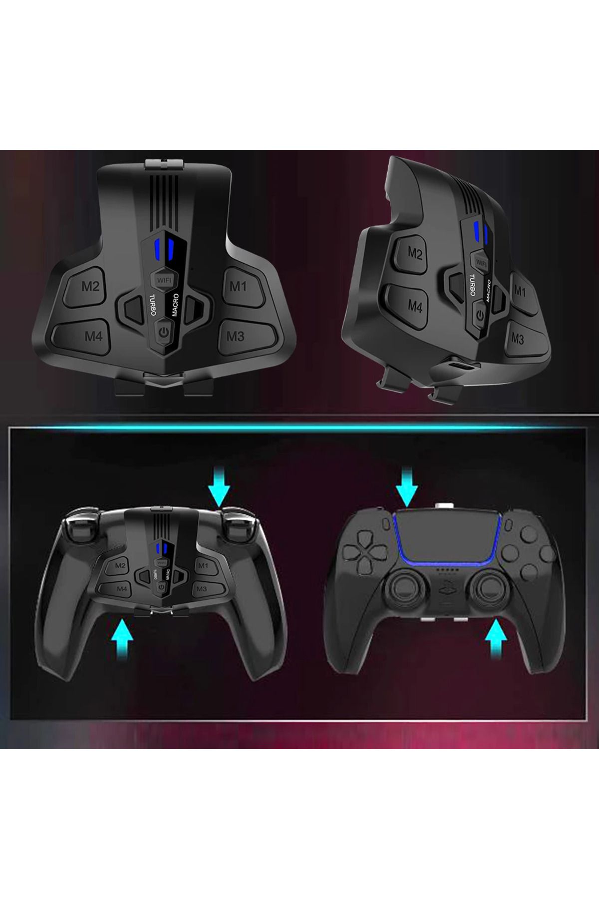 VAKIND-Backplate Programable Remap Kit for PS5 DualSense Gamepad PC Back Buttons with Turbos Macro Funct... 4