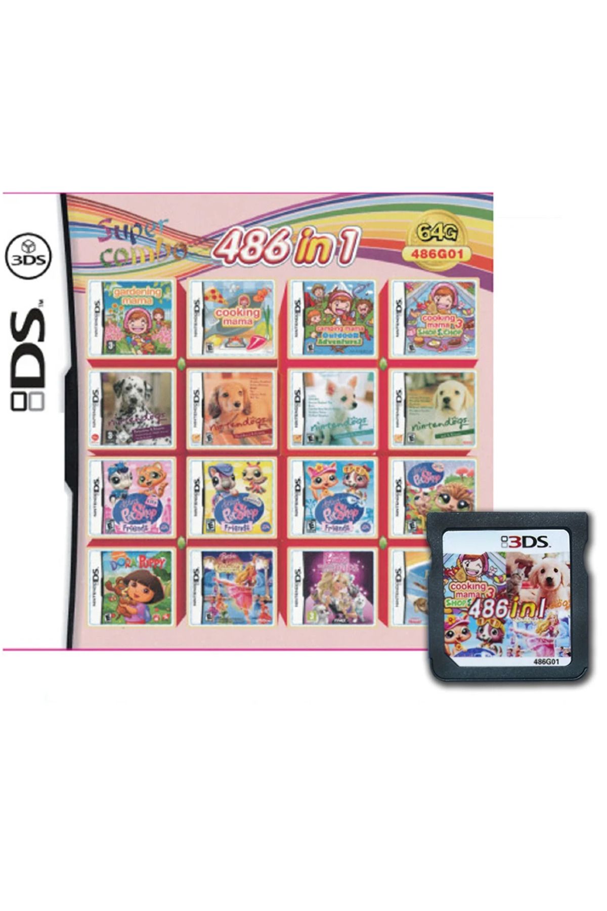 Choice-4300 in 1 Compilation DS NDS 3DS 3DS NDSL Game Cartridge Card Video Game Handheld Player (R4 card) 6