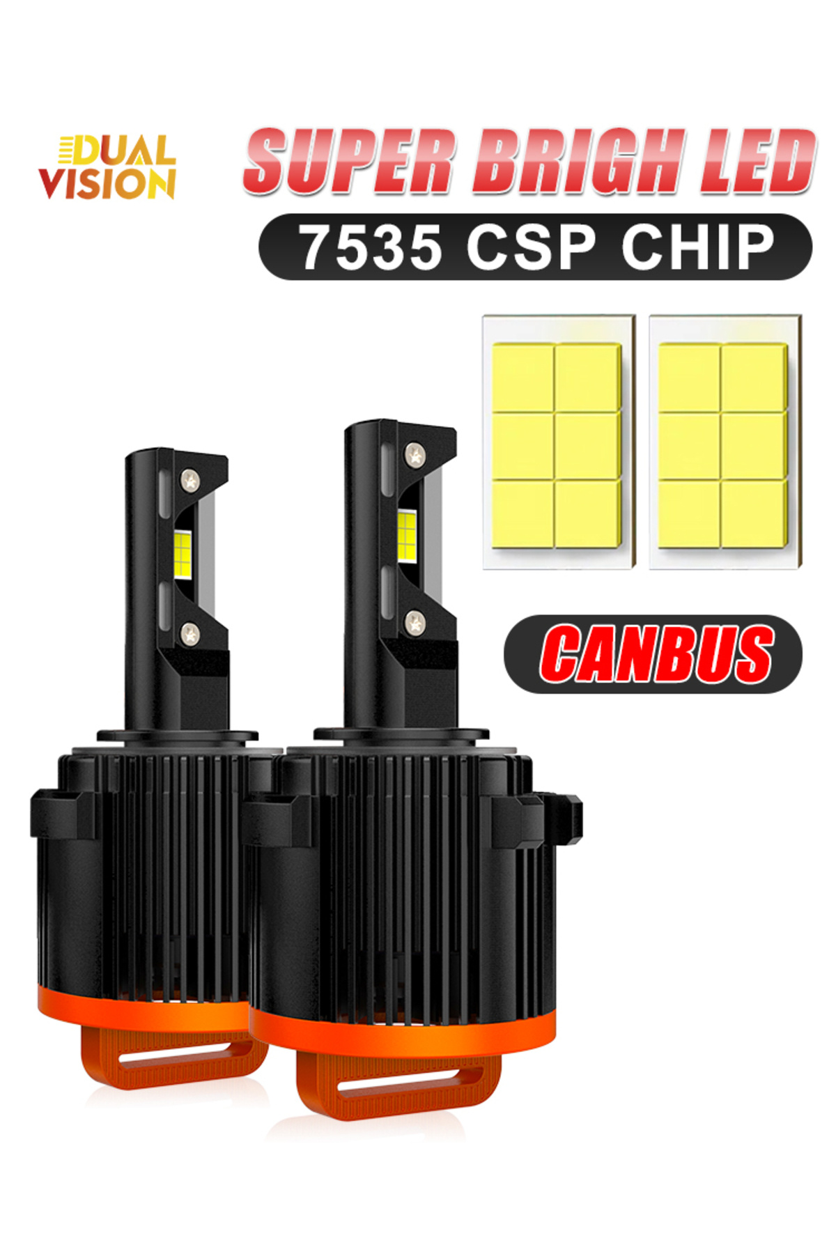 Choice-Dualvision H7 LED Bulb H15 Headlight High Beam DRL Day Driving Running Light Canbus 7535 CSP Plug... 7