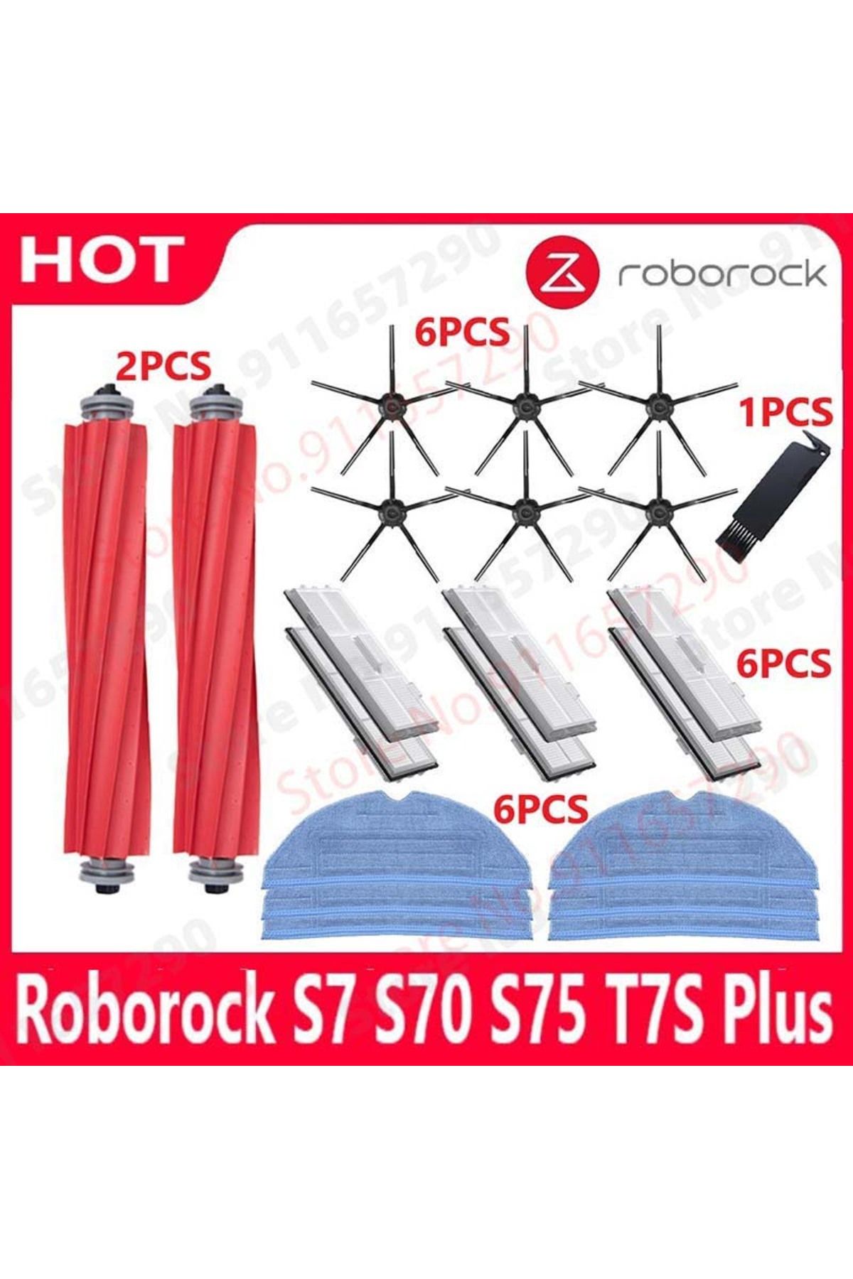 Roborock-Roborock S7 S70 S75 S7Max s7MaxV T7S Plus Main Side Brush Mops Cloths HEPA Filter Kit Robotic Vac... 2