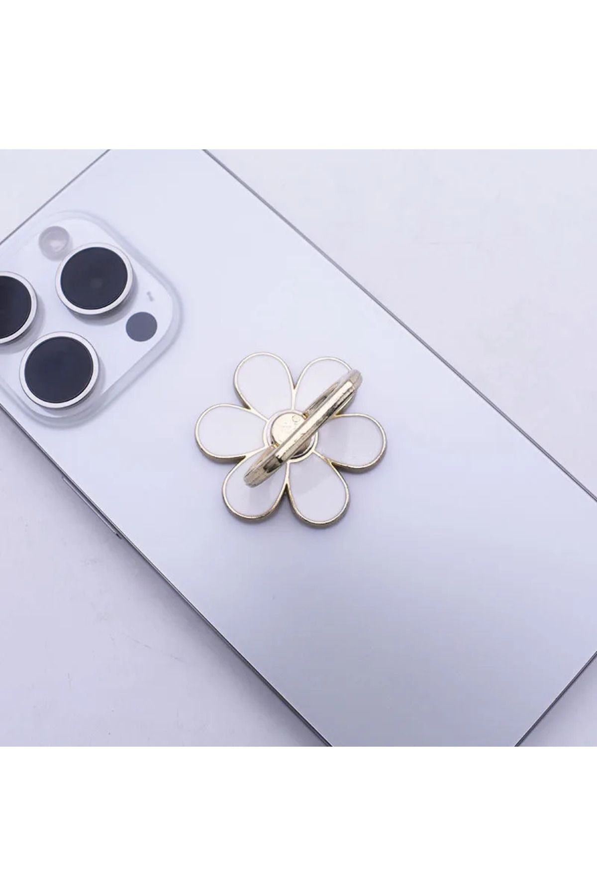 Choice-Mobile Phone Metal Daisy Finger Ring Holder Telephone Cellular Accessories Phone Stand Holder Soc... 4