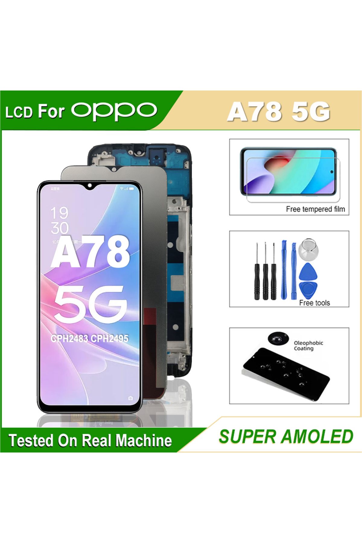 Choice-6.56" Display For OPPO A78 5G LCD Touch Screen Digitizer Assembly Replace For OPPO A78 5G CPH2483... 2