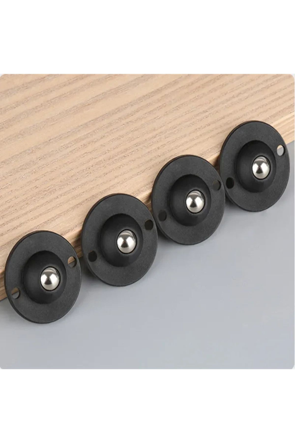 Choice-4pcs black small Furniture Casters Wheels Self Adhesive Heavy Duty Pulley Stainless Steel Strong Loa 1