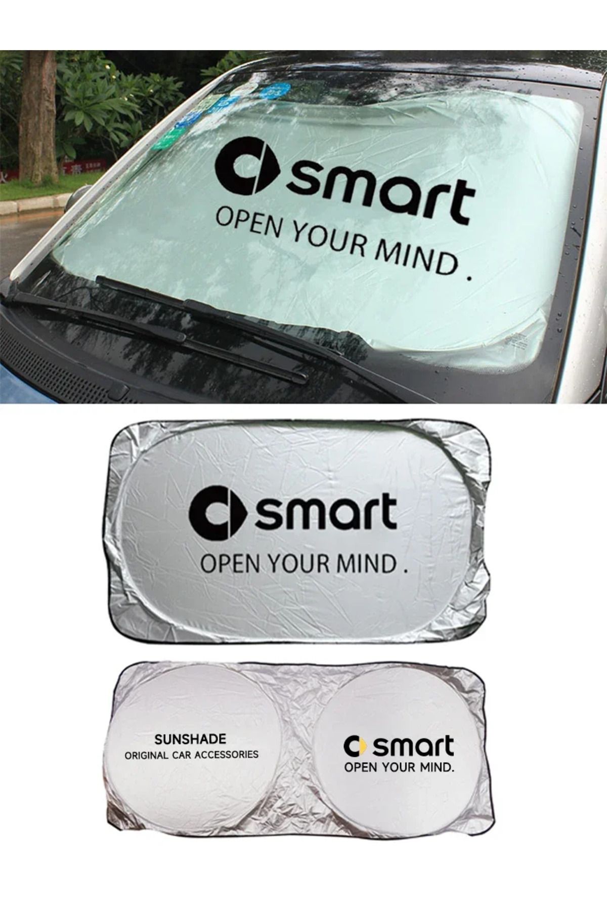 Choice-Car Sun Shade Protector Auto Front Window Sunshade Covers For Smart EQ Fortwo 451 452 454 EQ Forf... 8