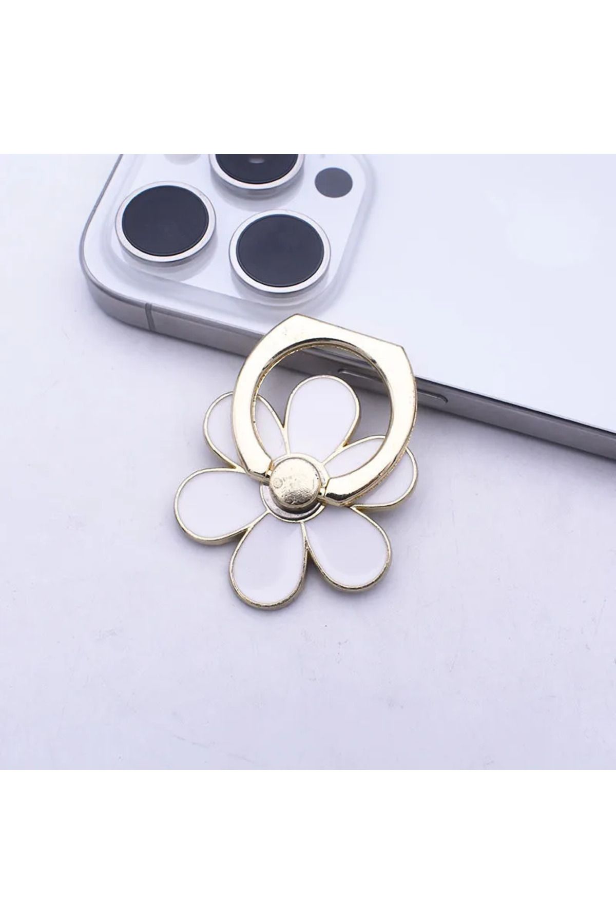 Choice-Mobile Phone Metal Daisy Finger Ring Holder Telephone Cellular Accessories Phone Stand Holder Soc... 1