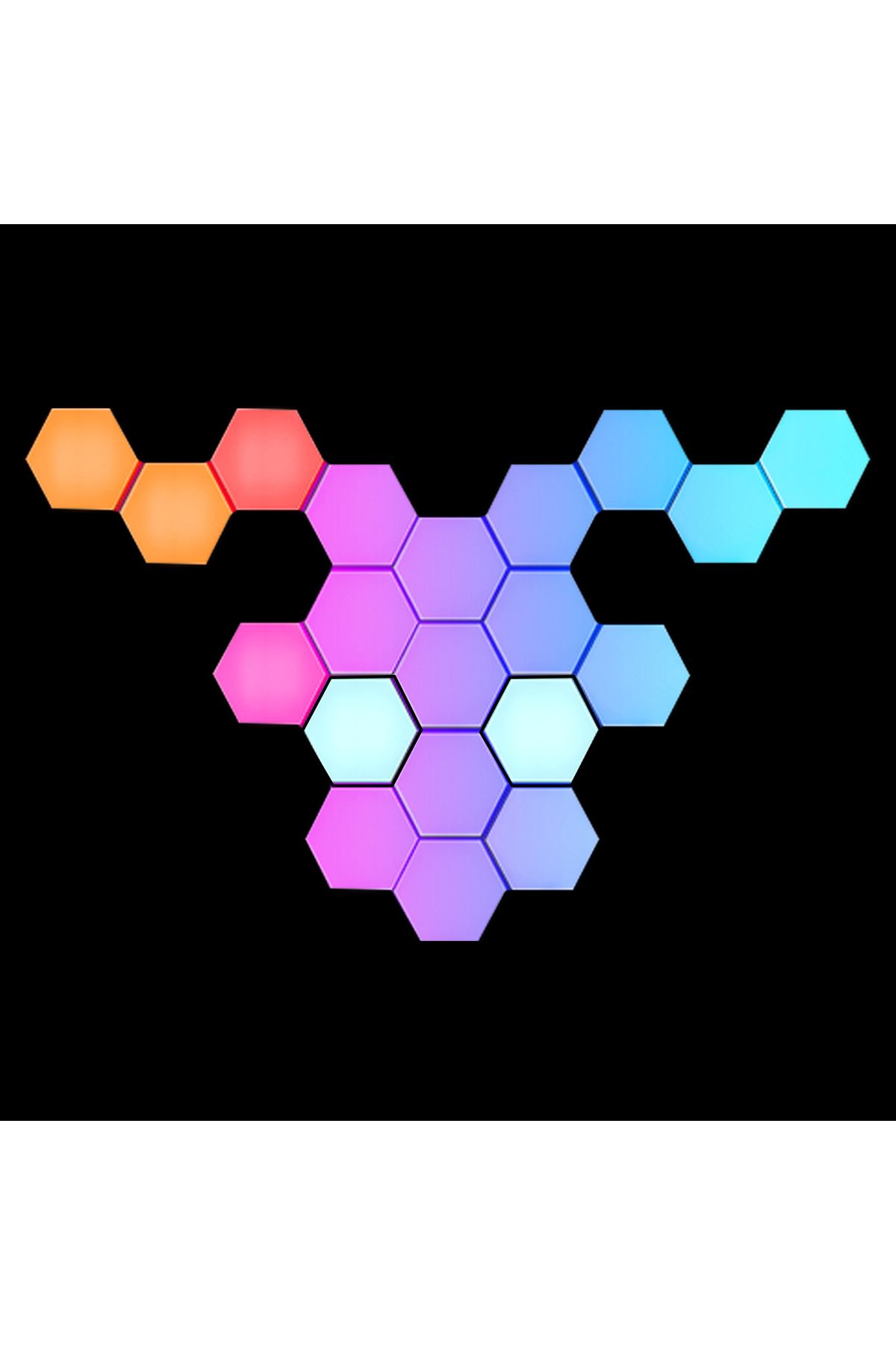 TouCloud-RGB Intelligent Hexagon Wall Light Color Changing Ambient Night Light Hexagonal Lights Shape DIY ... 8