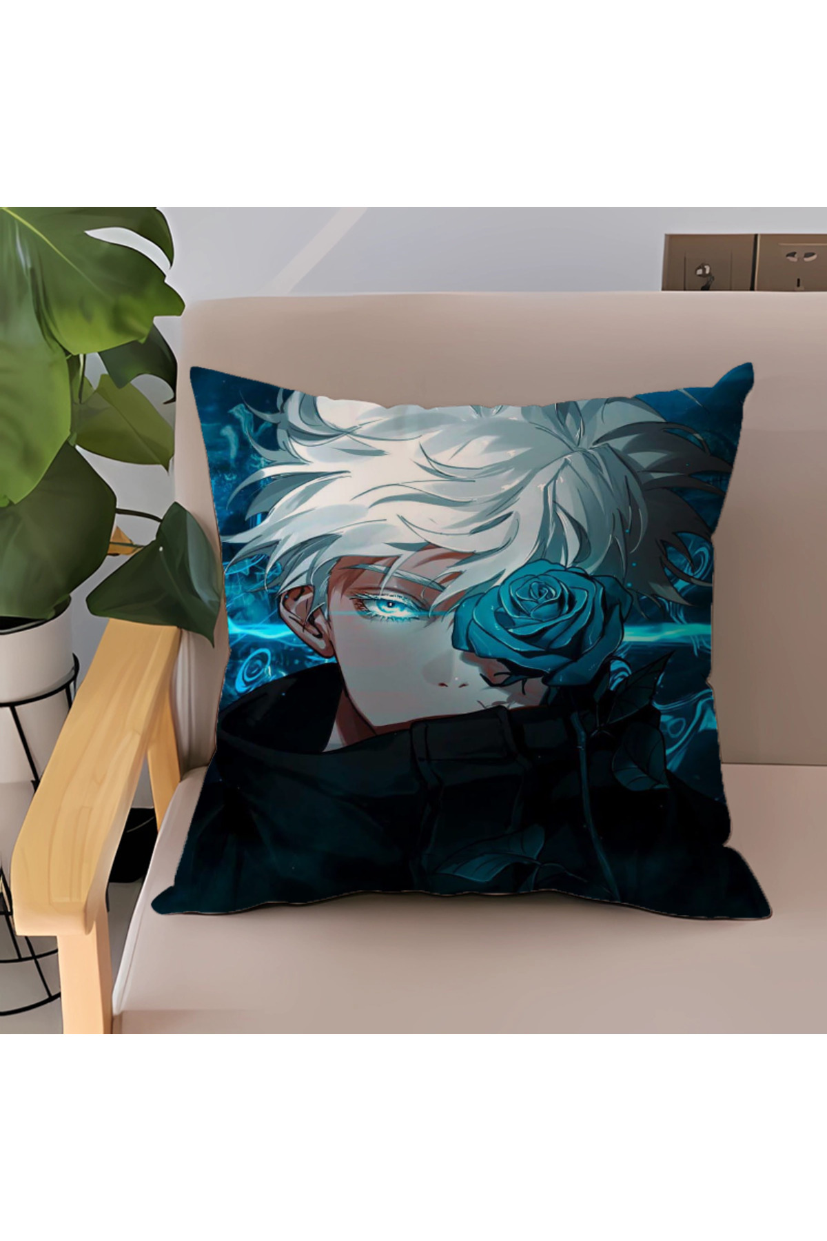 Laumango Cushion Cover 45*45 Jujutsu Kaisens Decorative Pillowcase