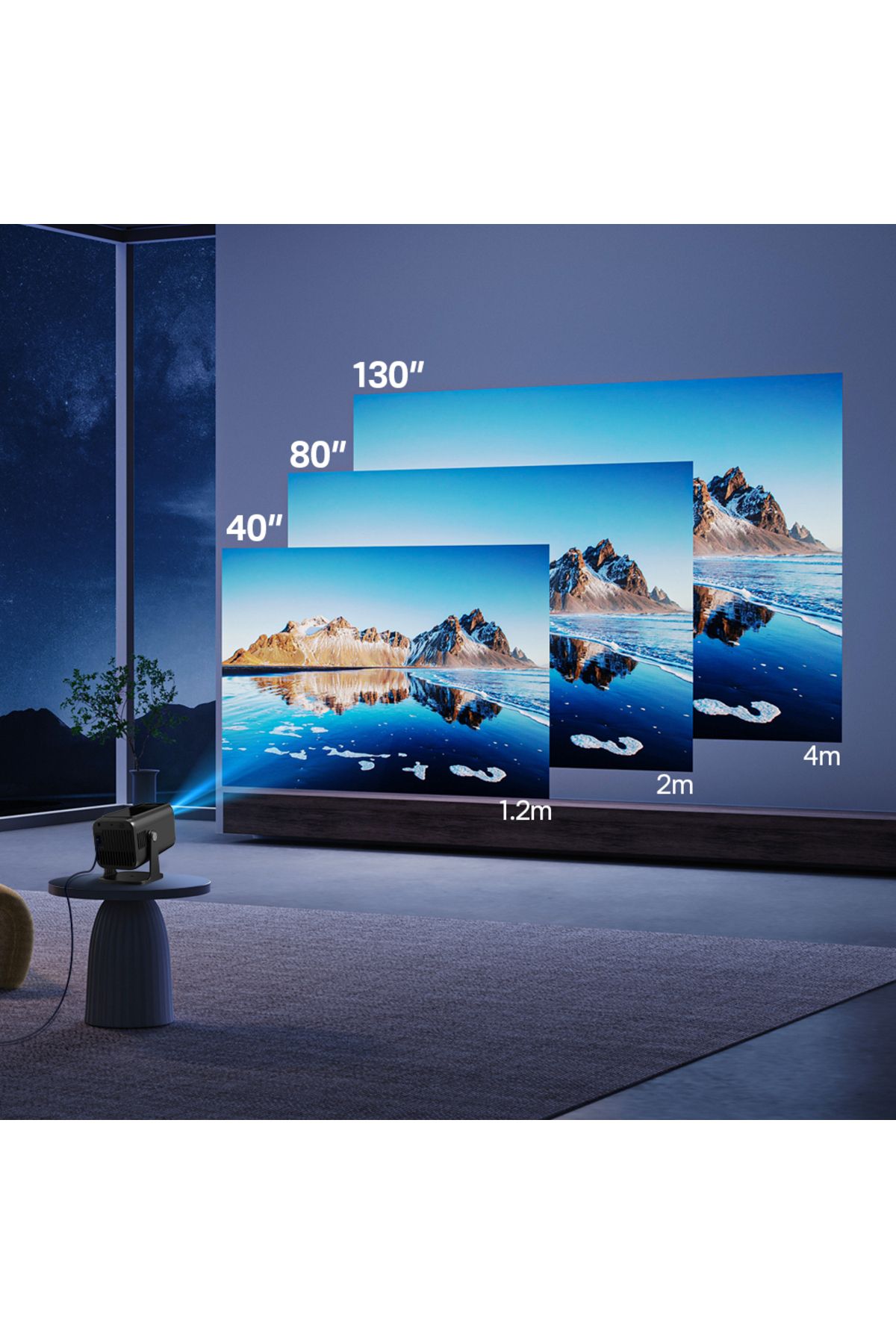Choice-WUDUNG V1 Smart Projector 4K 1080P 500ANSI Android13 Media Center Amlogic 950S Quad Cortex-A53 Wi... 4