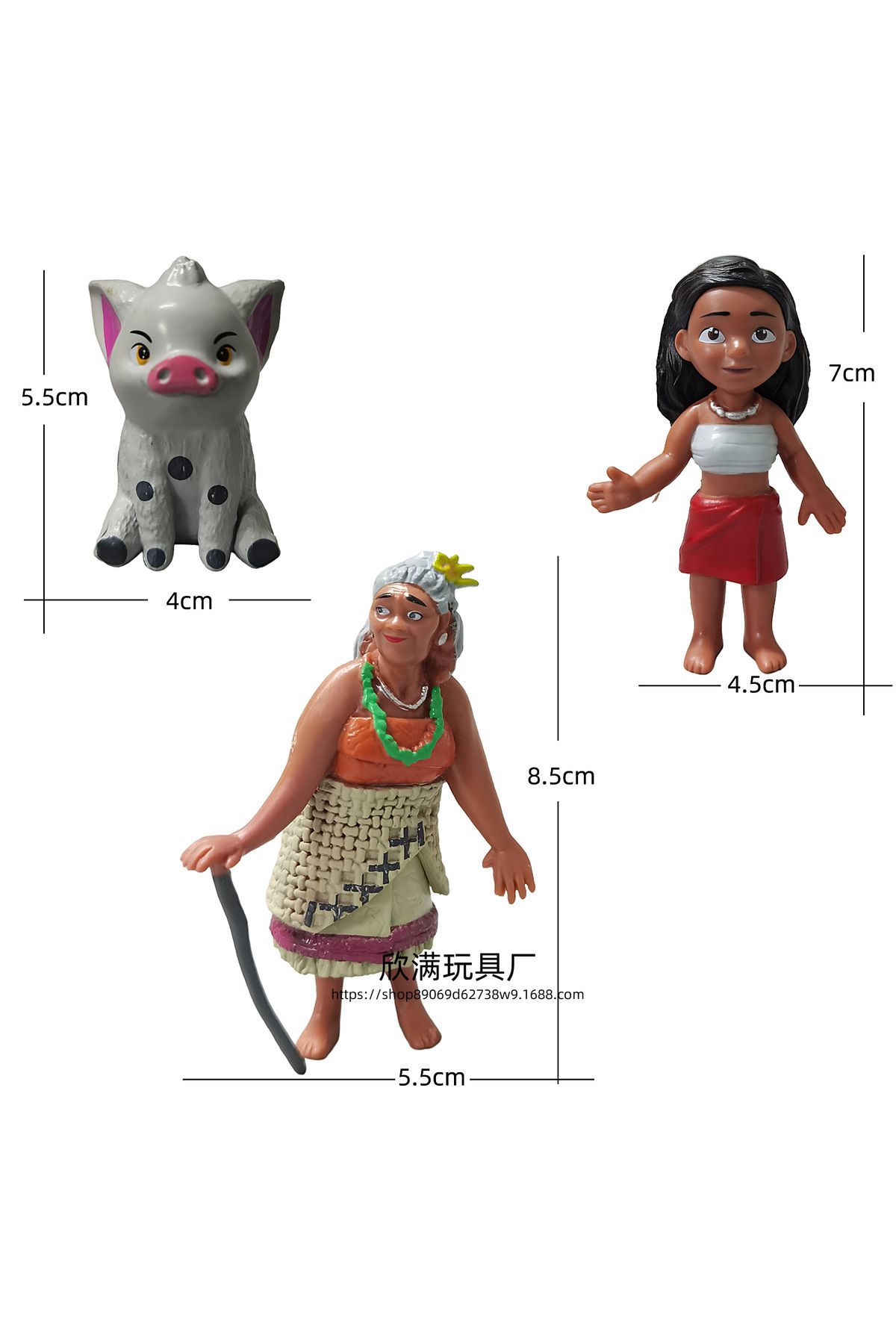 Choice-6-10pcs/set 5-11cm Moana Princess Maui Chief Tui Tala Heihei Pua Action Figure Brinquedo Toys For... 5
