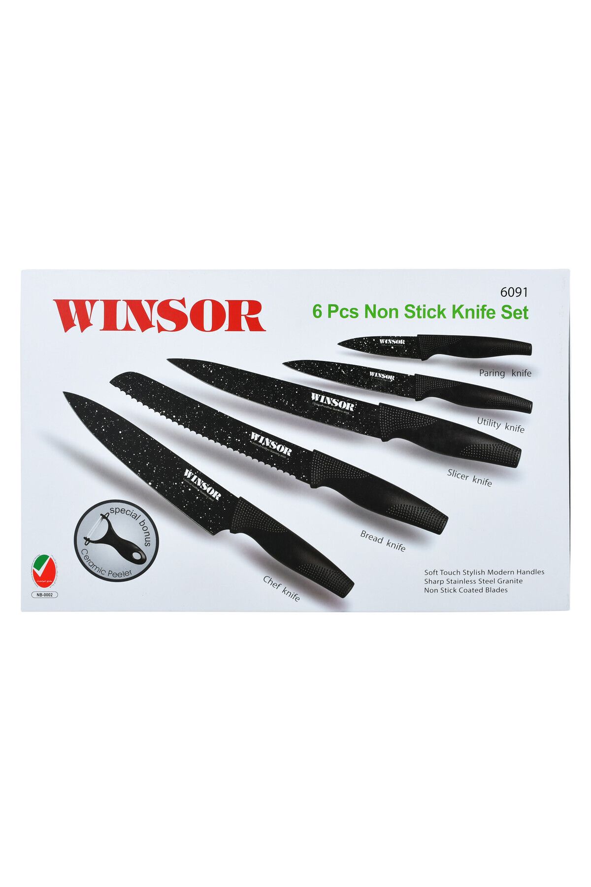 Winsor-6 Pcs Non Stick Knife Set 2