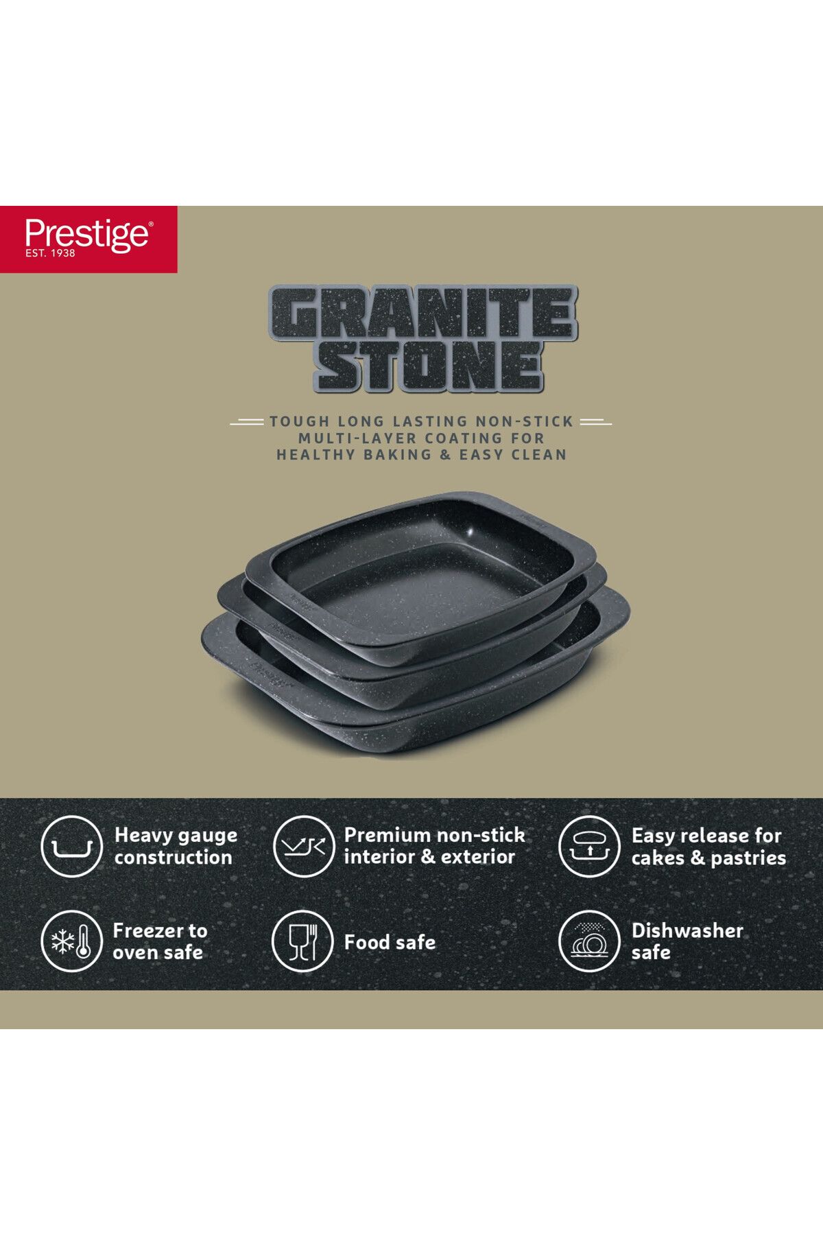 Prestige-طقم شواء جرانيت 3 قطع 2