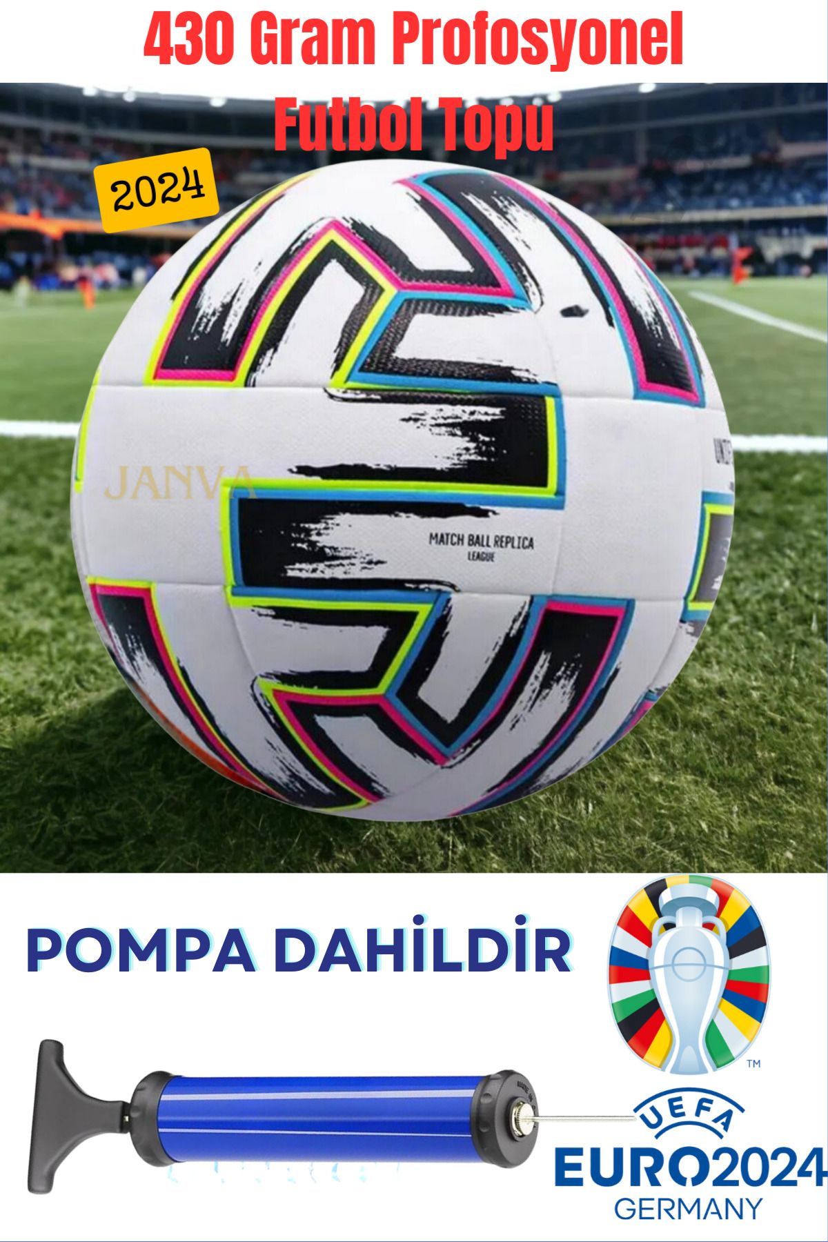 Janva Uefa Şampiyonlar Ligi Özel Tasarım Futbol Topu 420 gram Lazer Kesim Maç Ve Antreman