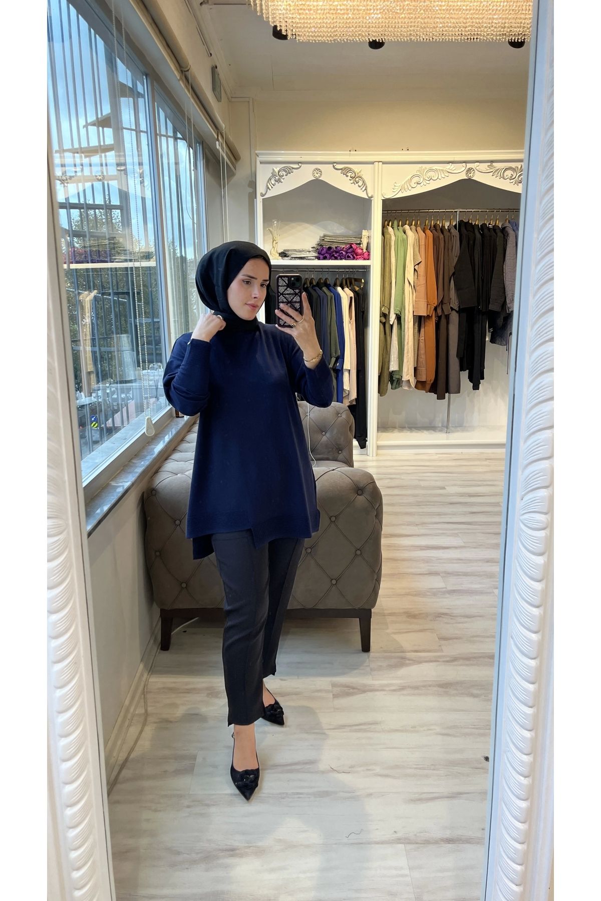 Invee-تونيك تريكو باللون الأزرق الداكن من INVEE 6840 3