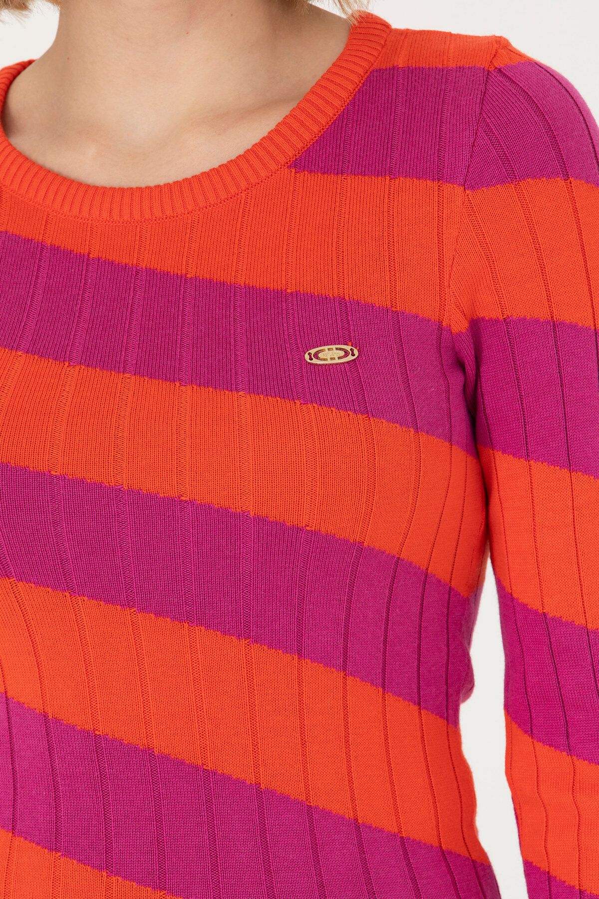 U.S. Polo Assn.-Pulover de damă cu gât crew - violet 50270435 -VR037 7