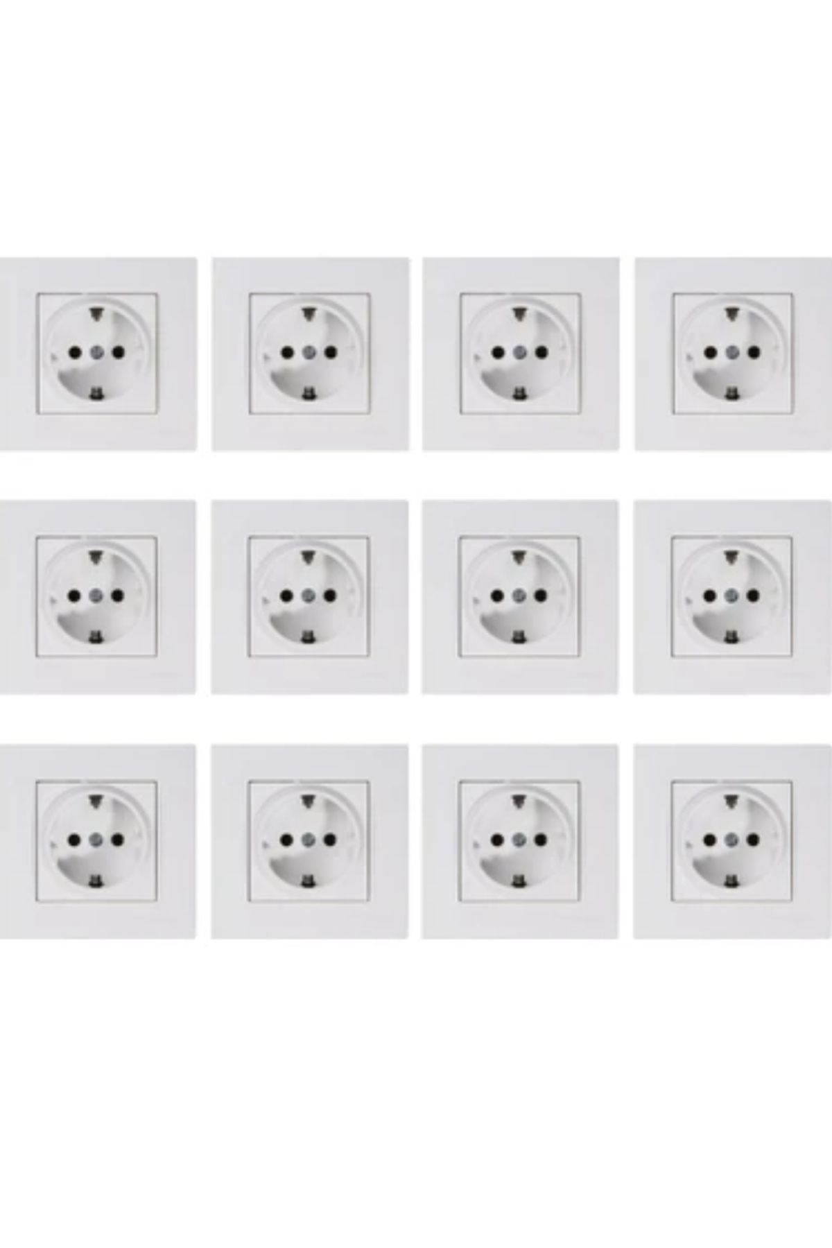 Mutlusan-12'Li Rita Series Socket with White Frame 1