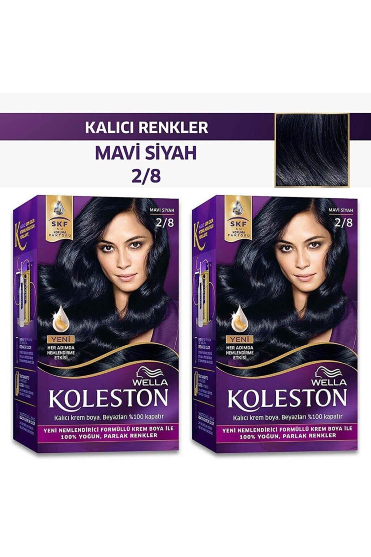 Wella Koleston Kit 2/8 Mavi Siyah X2 Adet