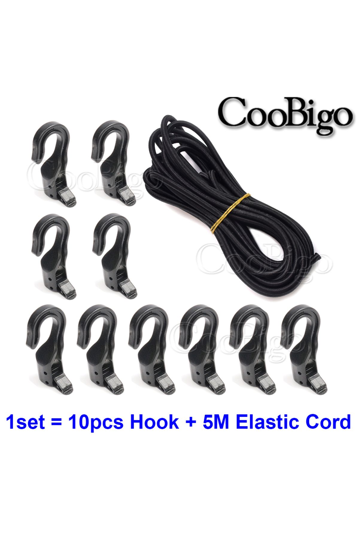 Choice-1 Set 1set Heavy Duty Elastic Bungee Shock Cord Strap Stretch Plastic Hook For Car Luggage Tent Kaya 1