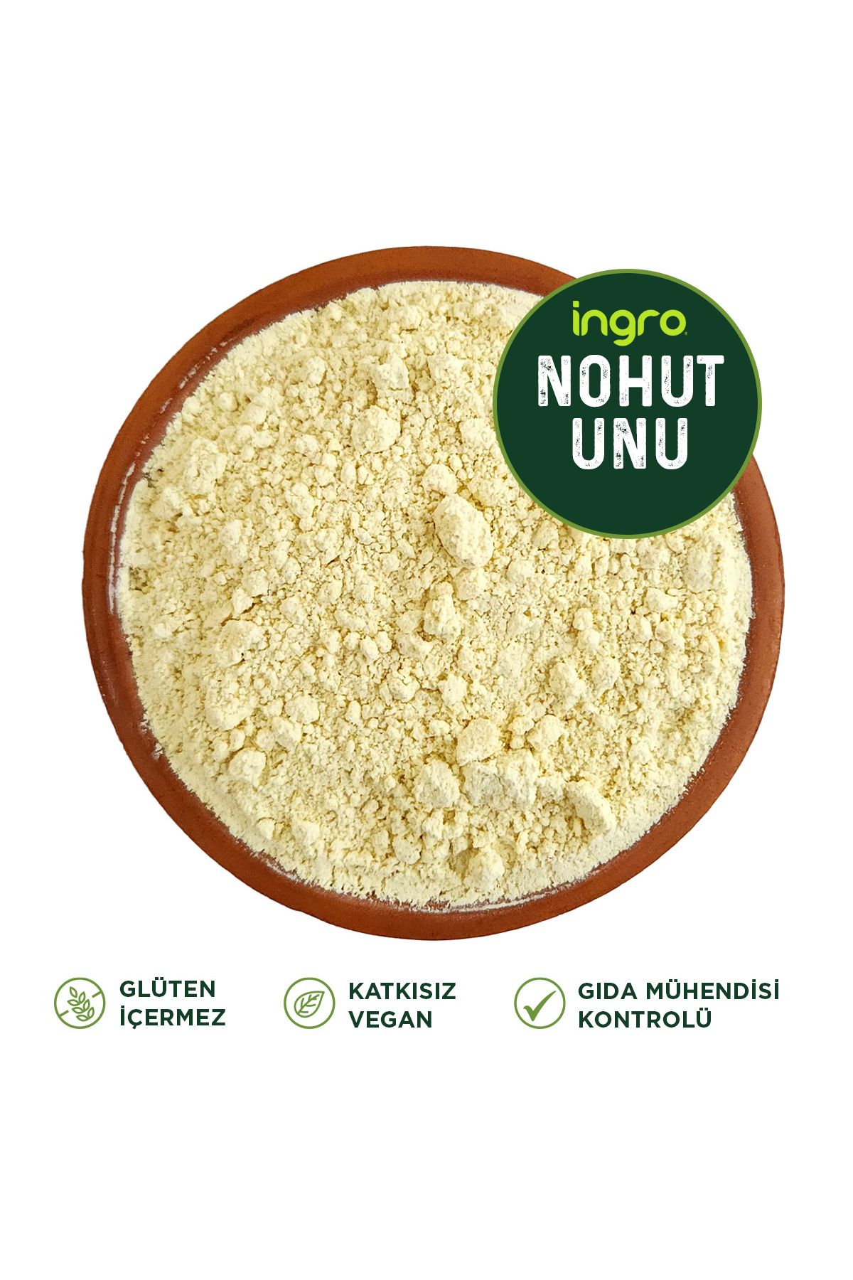 İngro Glutensiz Ön Pişirilmiş Nohut Unu 1000 G