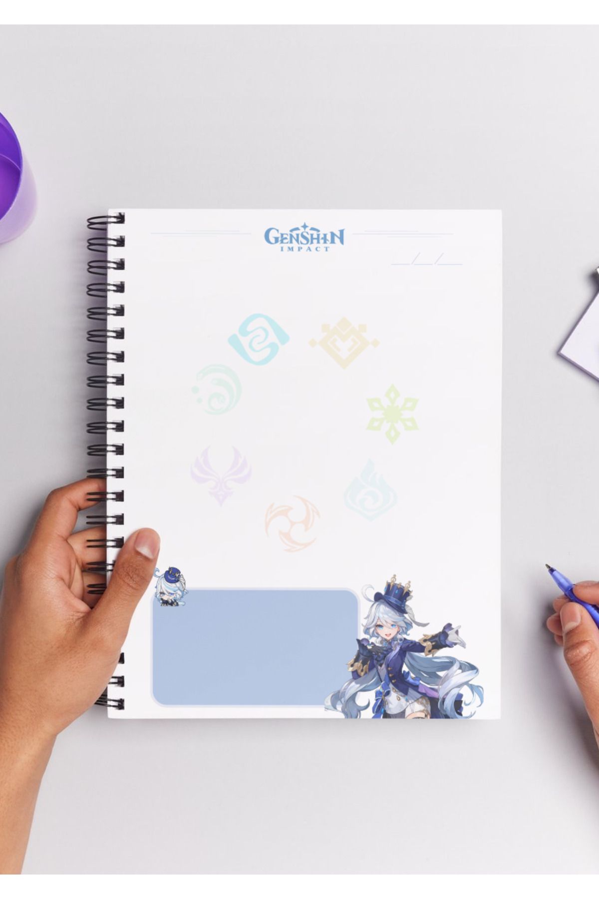 Home-Genshin Furina Spiral Notebook A5 (50 Sheets) 2