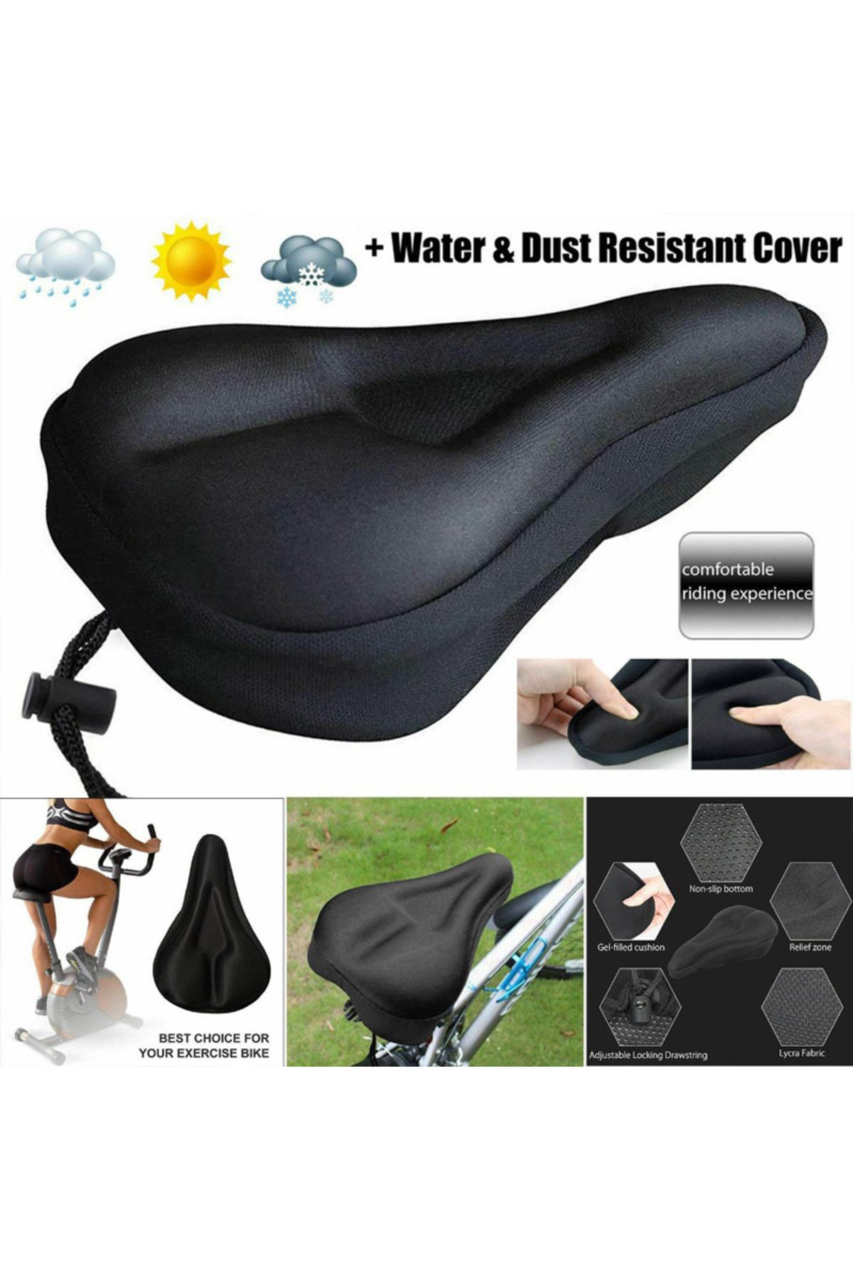 Choice 3D Soft Thickened Bicycle Seat Breathable Bicycle Saddle Seat Cover Comfortable Foam Seat Mountai. Trendyol