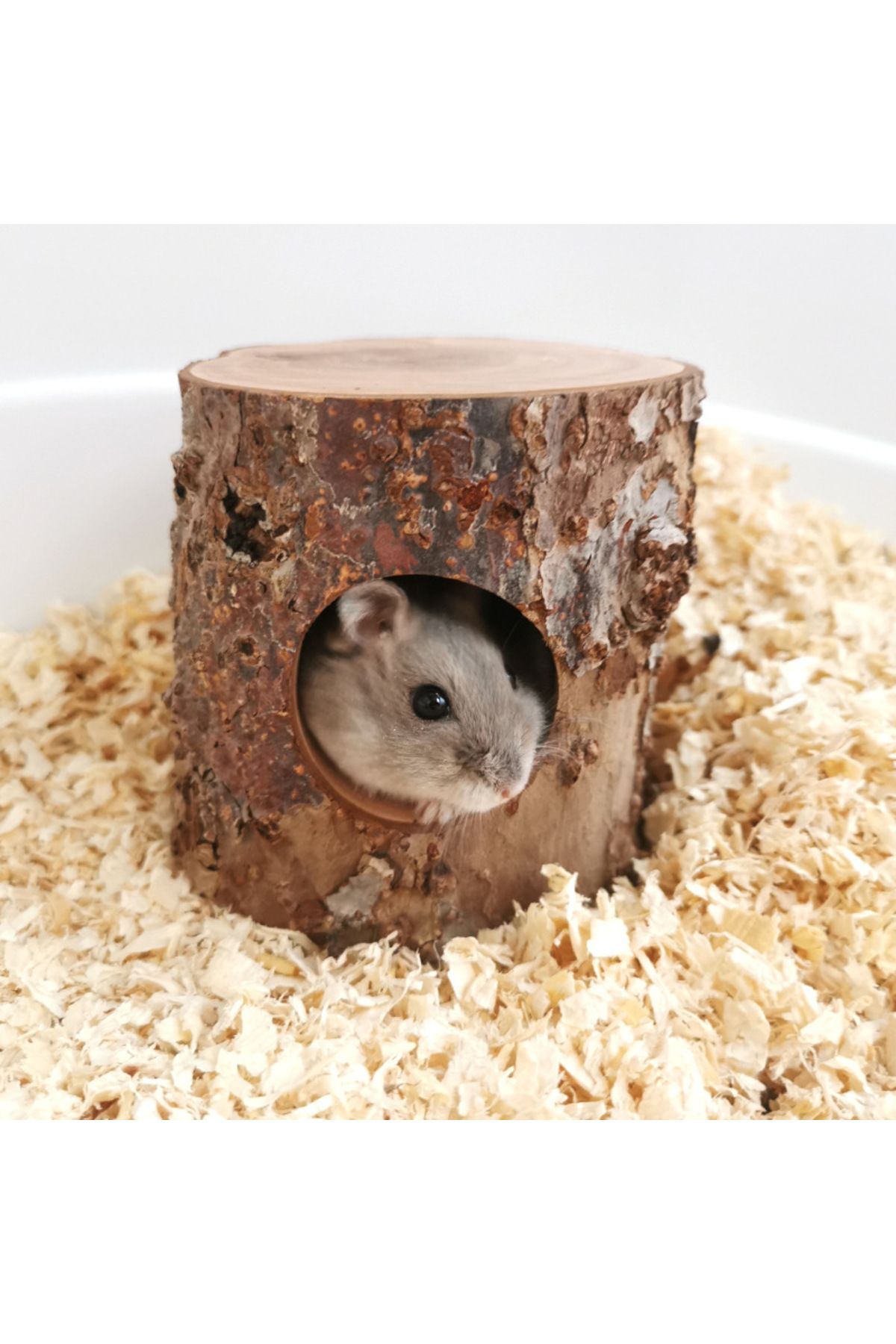 Choice-Hamster Escape Nest Wooden Nest Natural Teeth Grinding Supplies Golden Wire Bear Tree Cave Landsc... 2