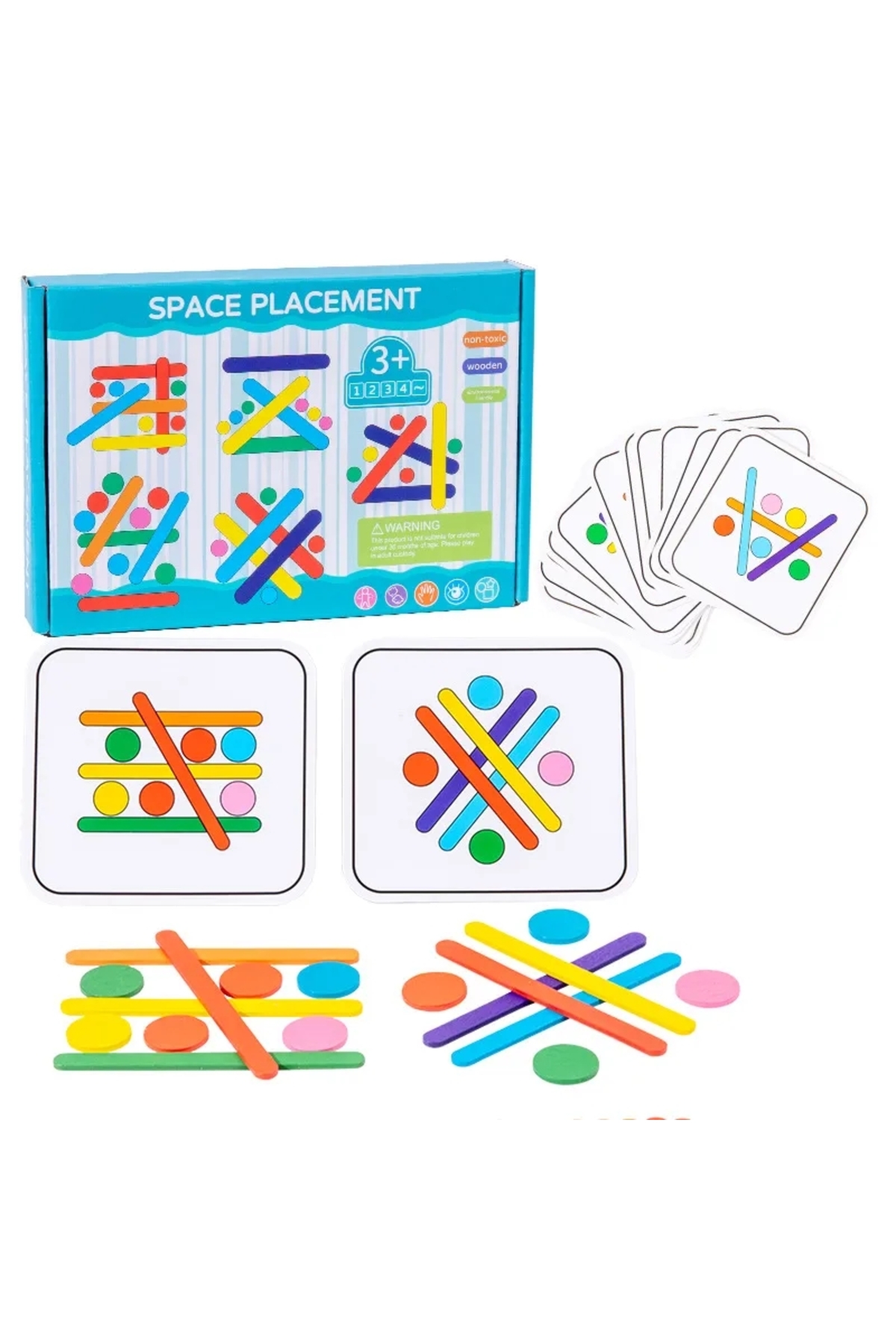پازل چوبی رنگین‌کمان کودکان، اسباب‌بازی‌های مونته‌سوری، اسباب‌بازی‌های حسی رنگی، تفکر منطقی، بازی‌های جورکردنی کودکان ...
