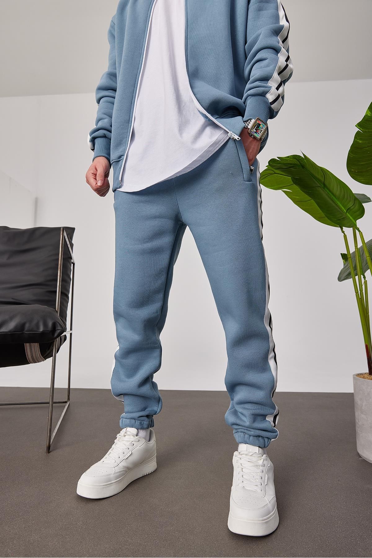 NOMARC-Striped Blue Sweatpants 2