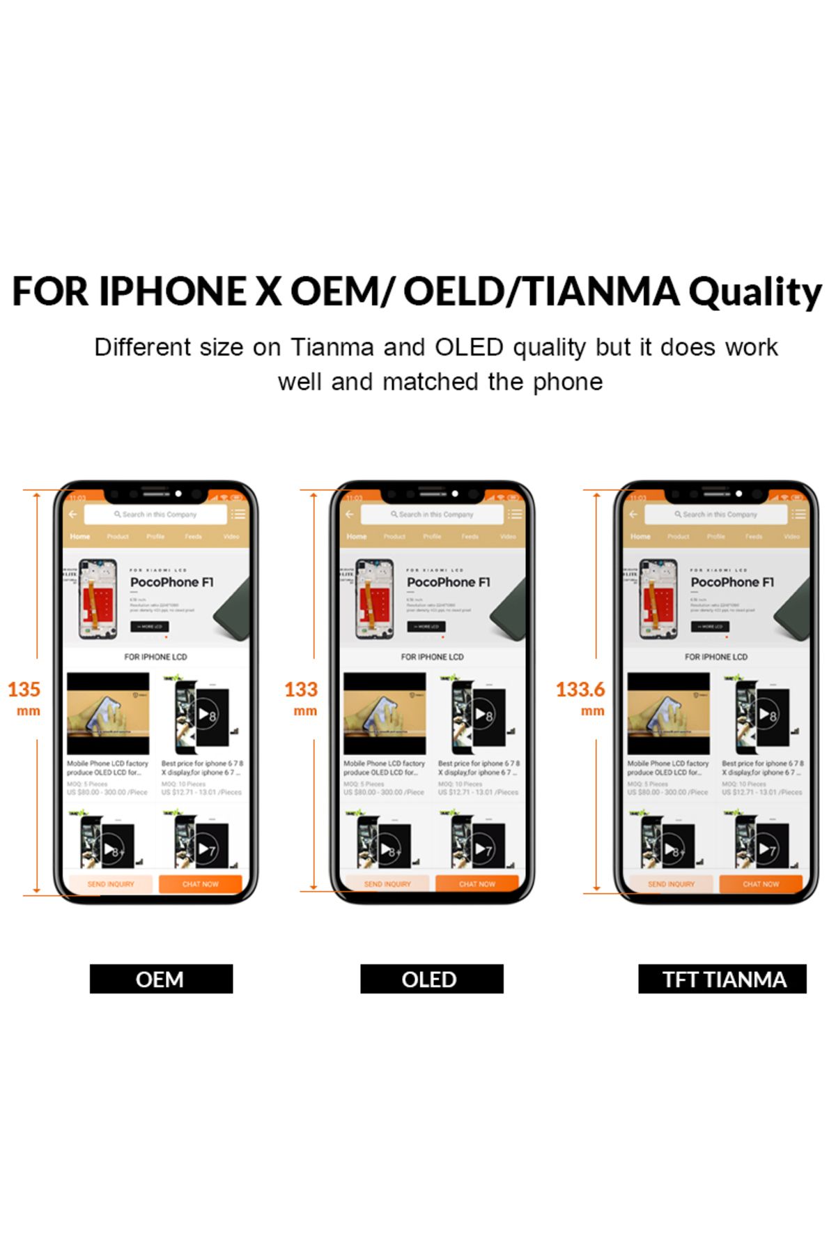 AUMOOK-OLED Lcd For iPhone X XR Xs Max 11 Pro Max 12 Pro LCD Display Touch Screen Digitizer Assembly No ... 4