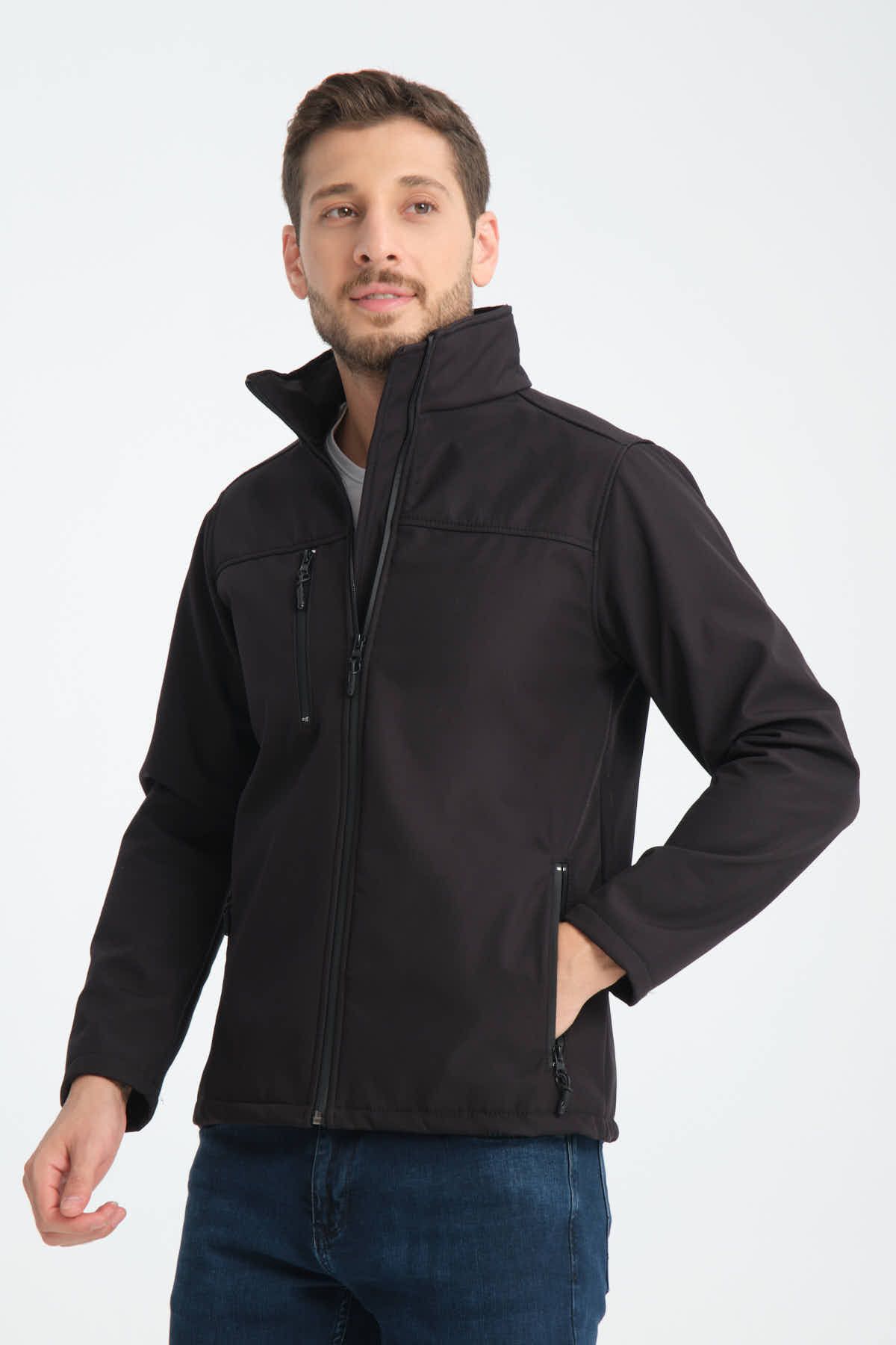 H&A İSTANBUL-Palton softshell pentru bărbați - impermeabil și rezistent la vânt, fleece în interior 7