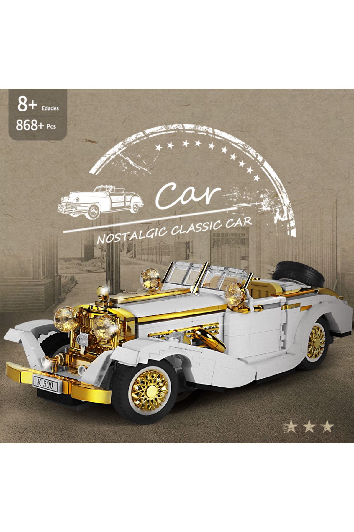 Choice-Technical Original Retro Nostalgic Classic Car Building Block Model Compatible High-Tech Bricks C... 4