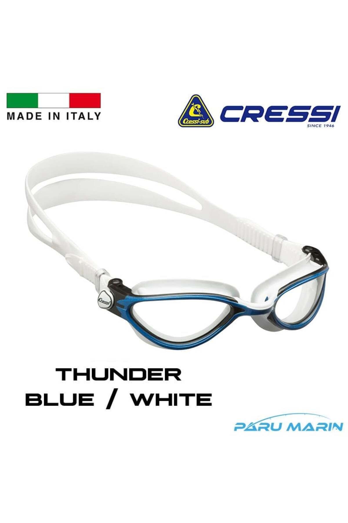 Cressi Thunder Blue / White Yüzücü Gözlüğü