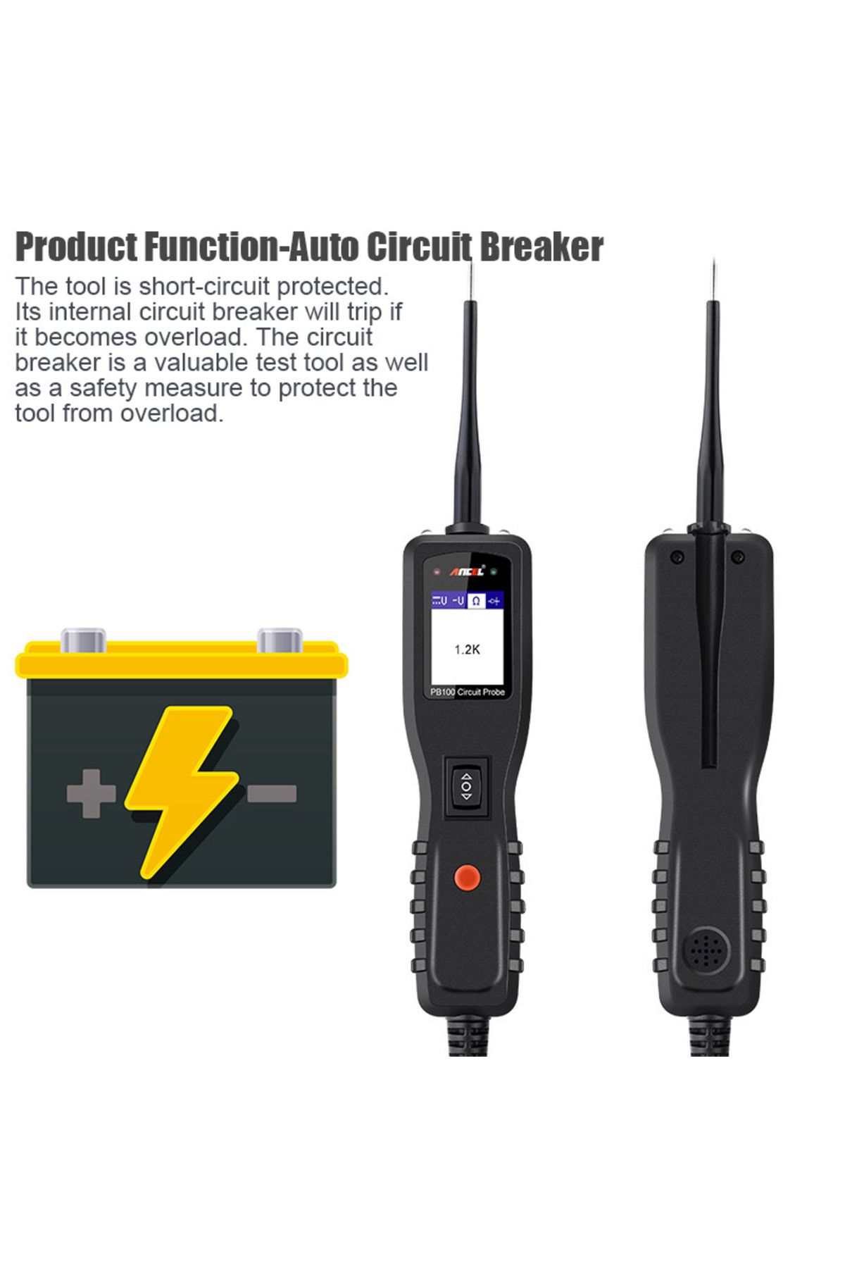 ANCEL-PB100 Automotive Circuit Tester Power Circuit Probe Kit Electrical System Mechanical Worksh... 6