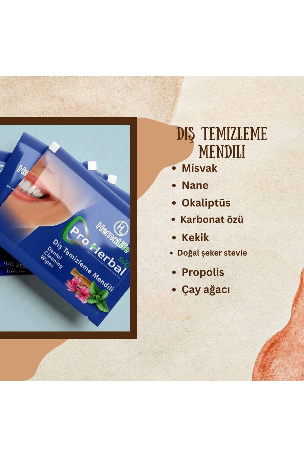 Hemalife Diş Temizleme Mendili 20pcs