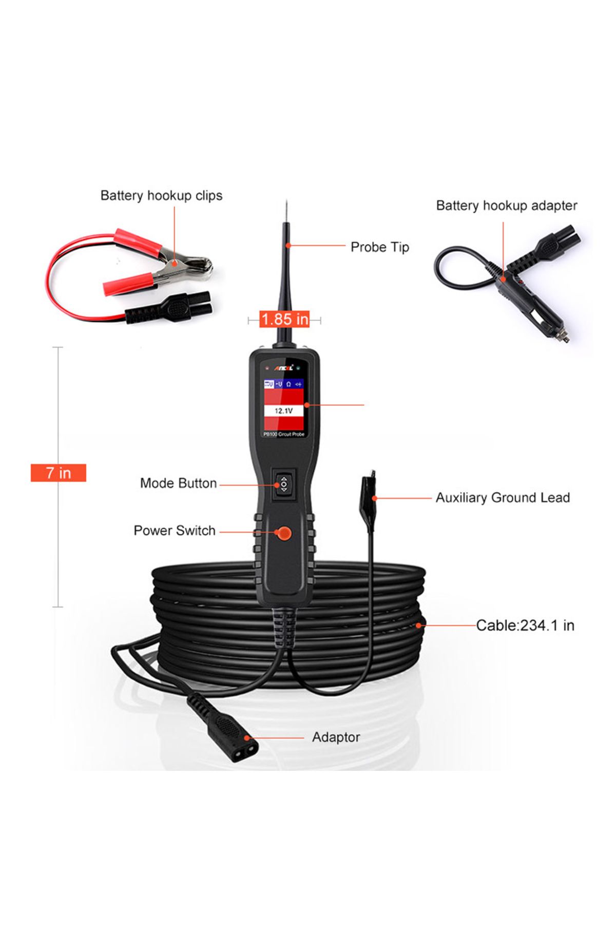 ANCEL-PB100 Automotive Circuit Tester Power Circuit Probe Kit Electrical System Mechanical Worksh... 7