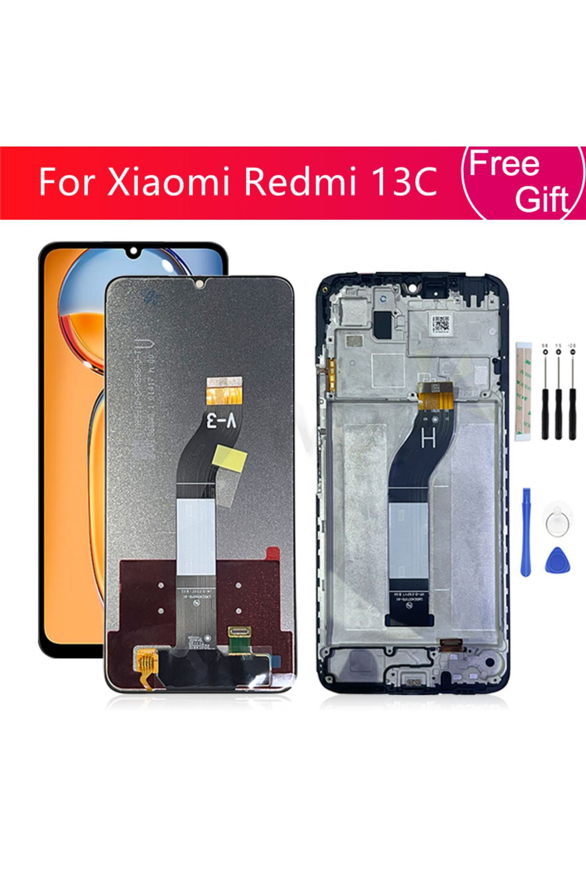 Choice-For Xiaomi Redmi 13C Lcd Display Touch Screen Digitizer Assembly With Frame For Redmi 13c Screen ... 2