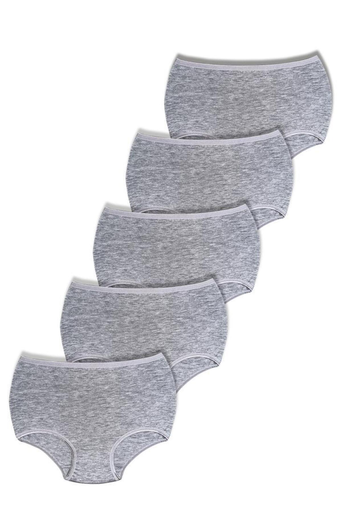 Almila-Set of 5 High Waist Cotton Women's Boxer Briefs 2058 - Slip Look Boxer 2
