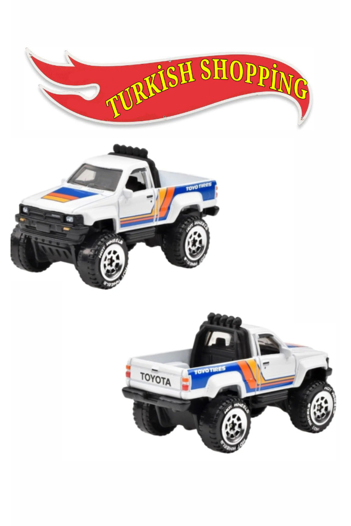 m*n様 ホットウィール　TOYOTA BAJA TRUCK 1/64 ミニカー HOT WHEELS 1:64 Ölçek 1987 Toyota Pickup Truck Premium - Fiyatı