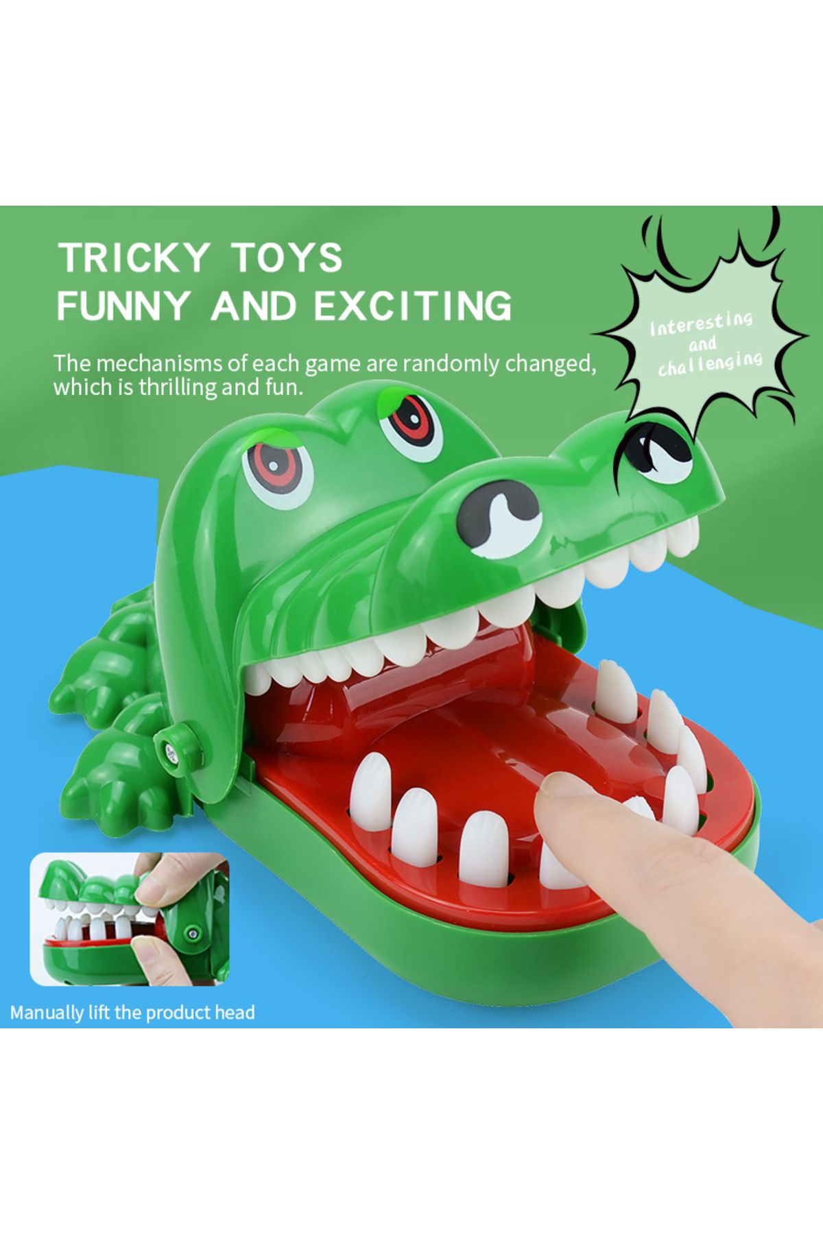 Choice-Jokes Crocodile Teeth Biting Finger Dentist Classic Family Games Funny Kids Alligator Finger-Biti... 3