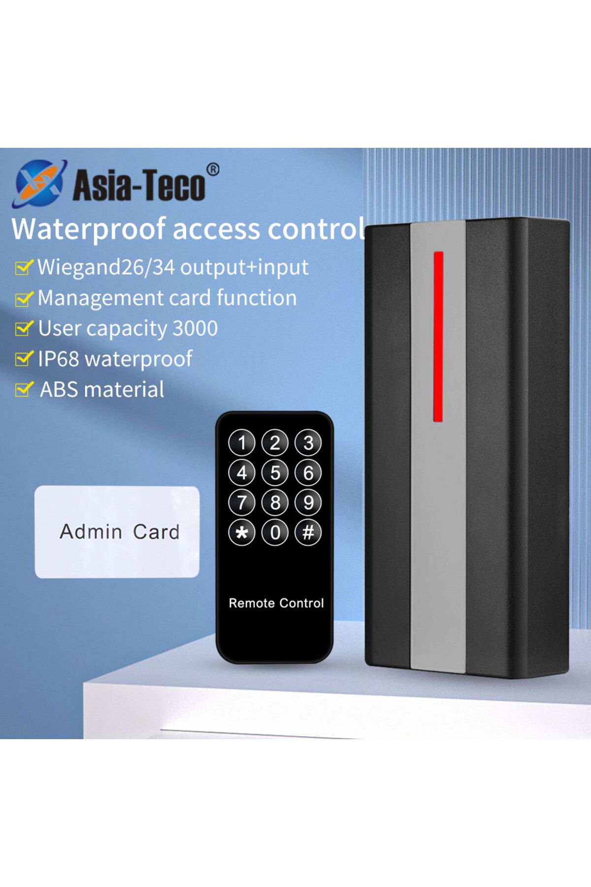 Asia-Teco-Standalone Access Control Machine Proximity RFID Card Reader Entry Door Opener IP68 Waterproof 30... 3