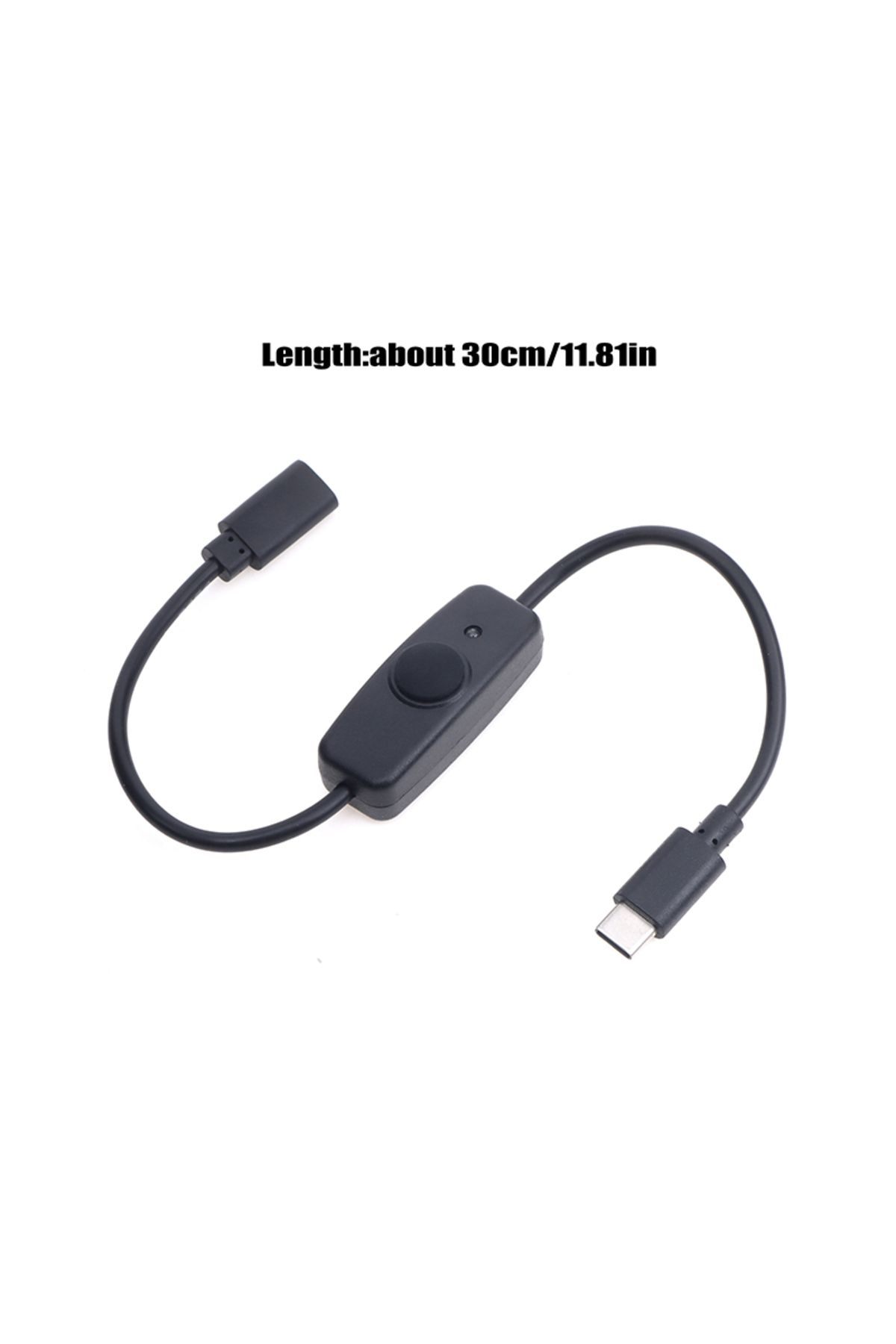 Choice-USB Type C With ON/OFF Switch Power Button 30CM Charging Extension Cable Universal Type-C 3