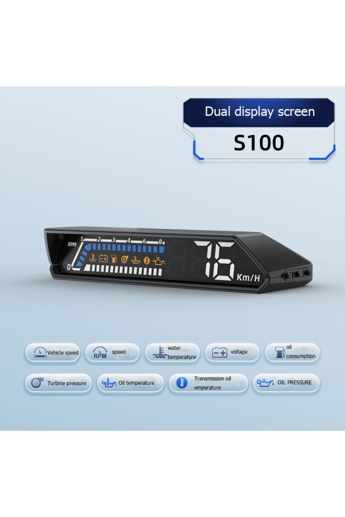 SDAO-HUD Head Up Display OBD Multifunctional Vehicle Instrument Transmission Oil Temperature Monitorin... 7